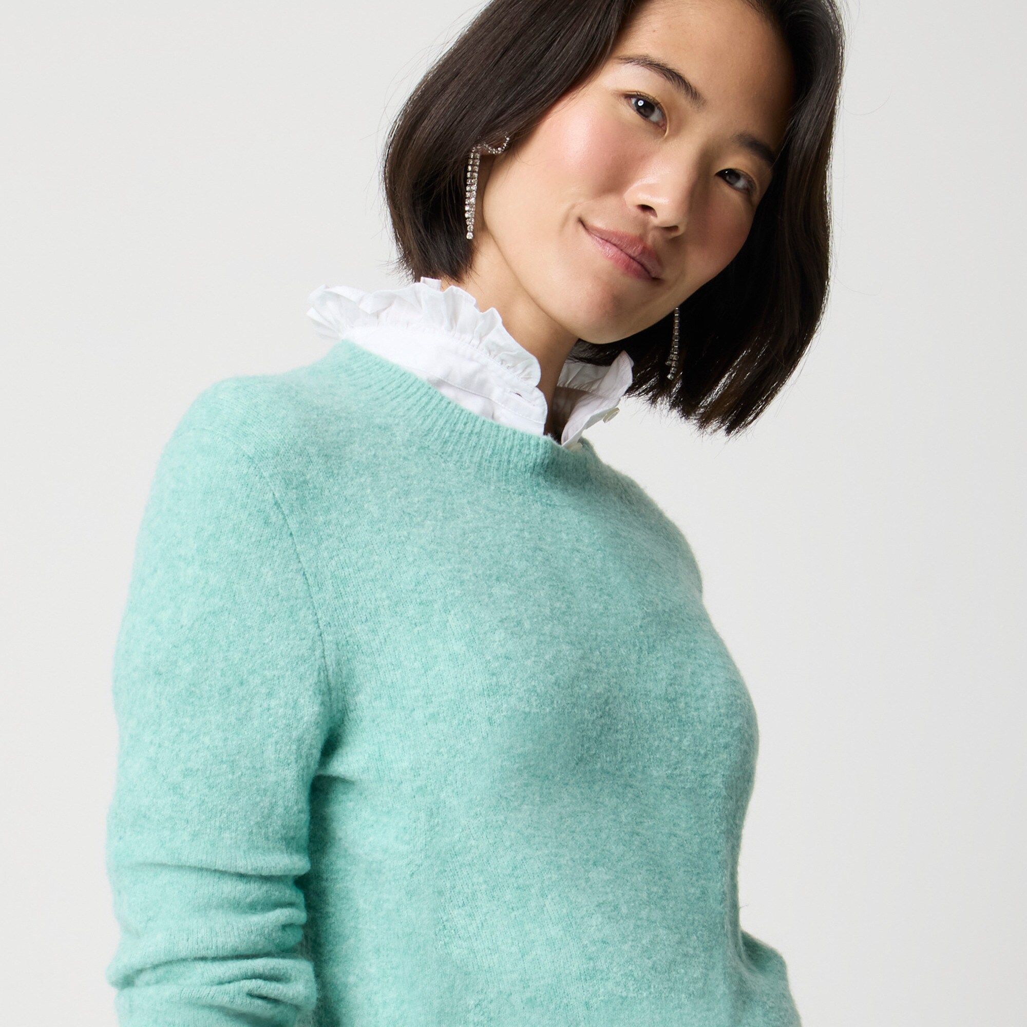 Crewneck sweater in extra-soft yarn