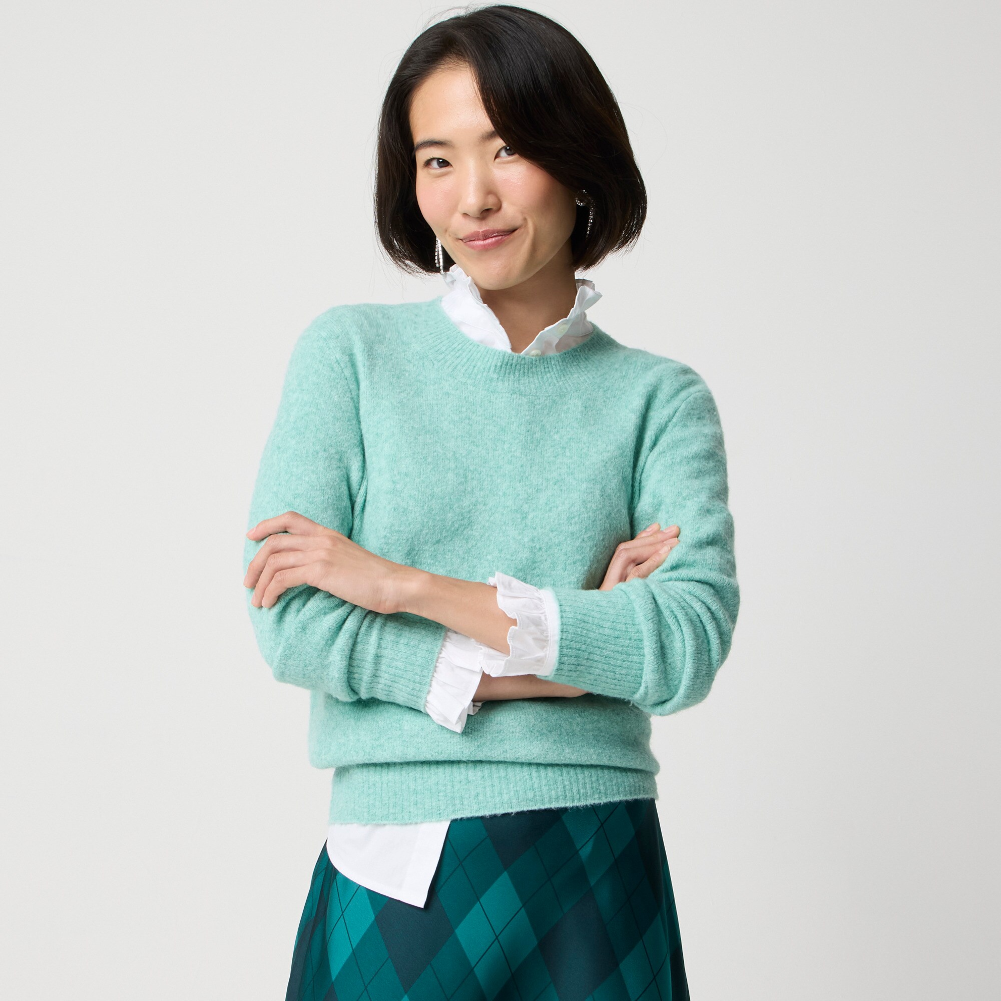 Crewneck sweater in extra-soft yarn