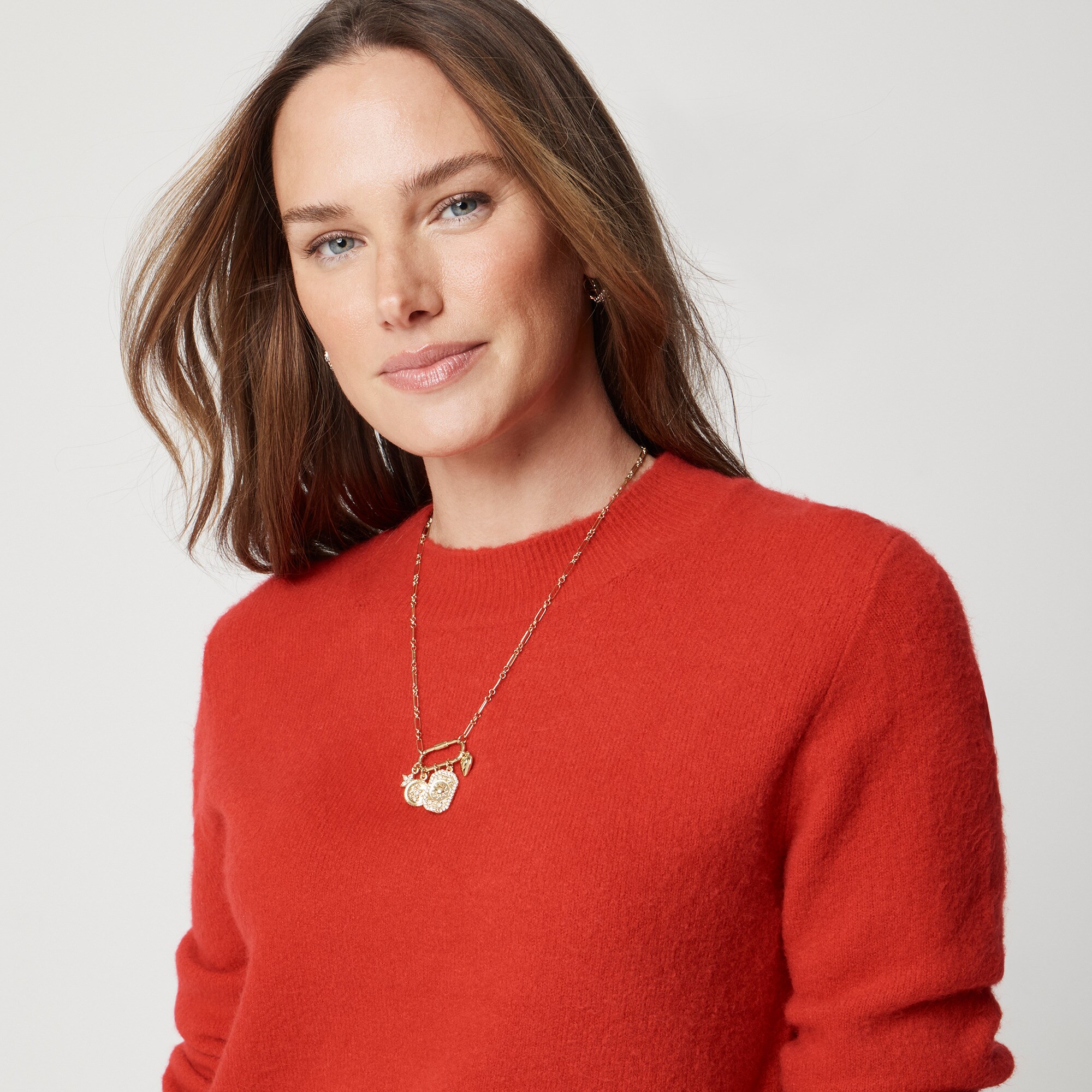 Crewneck sweater in extra-soft yarn
