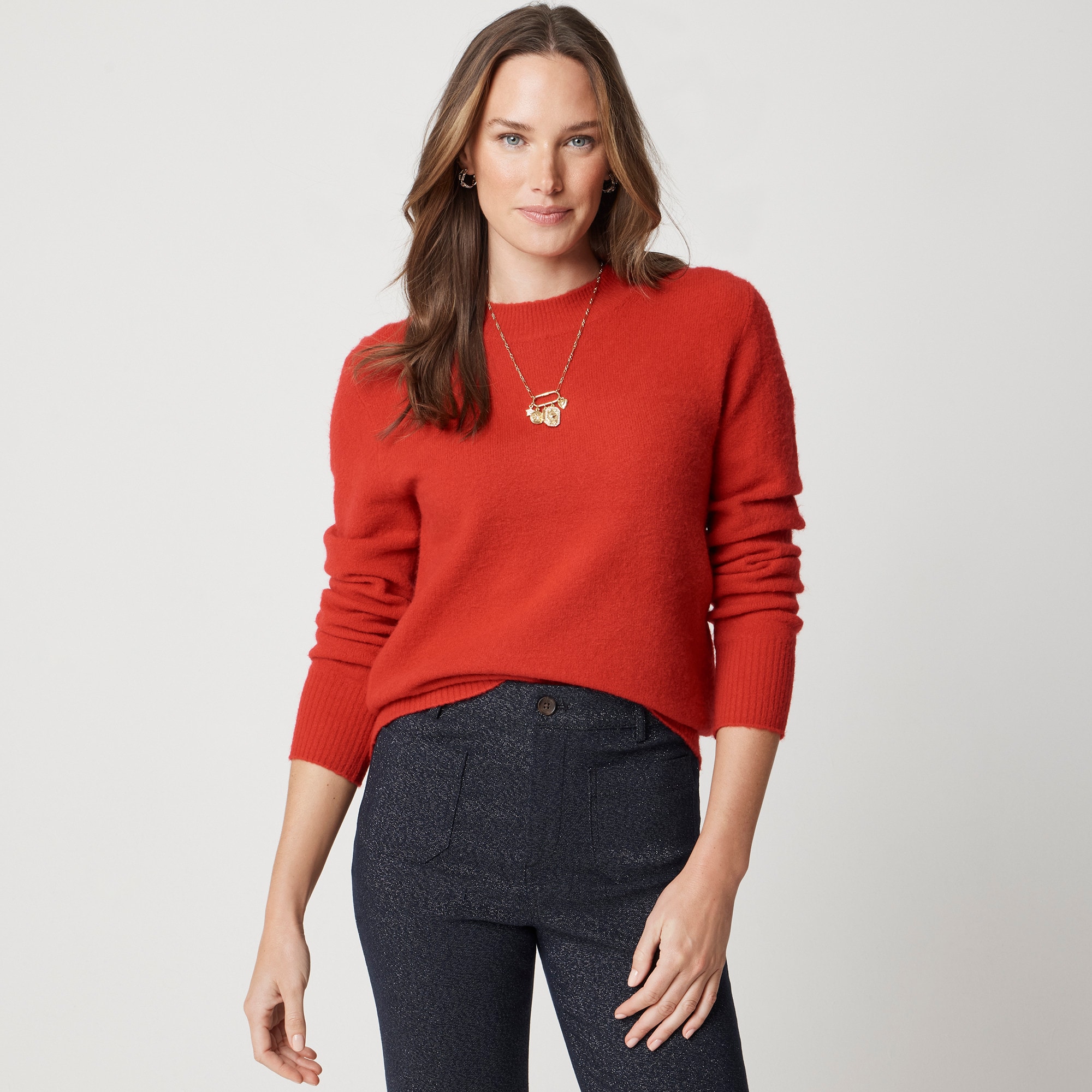 womens Crewneck sweater in extra-soft yarn