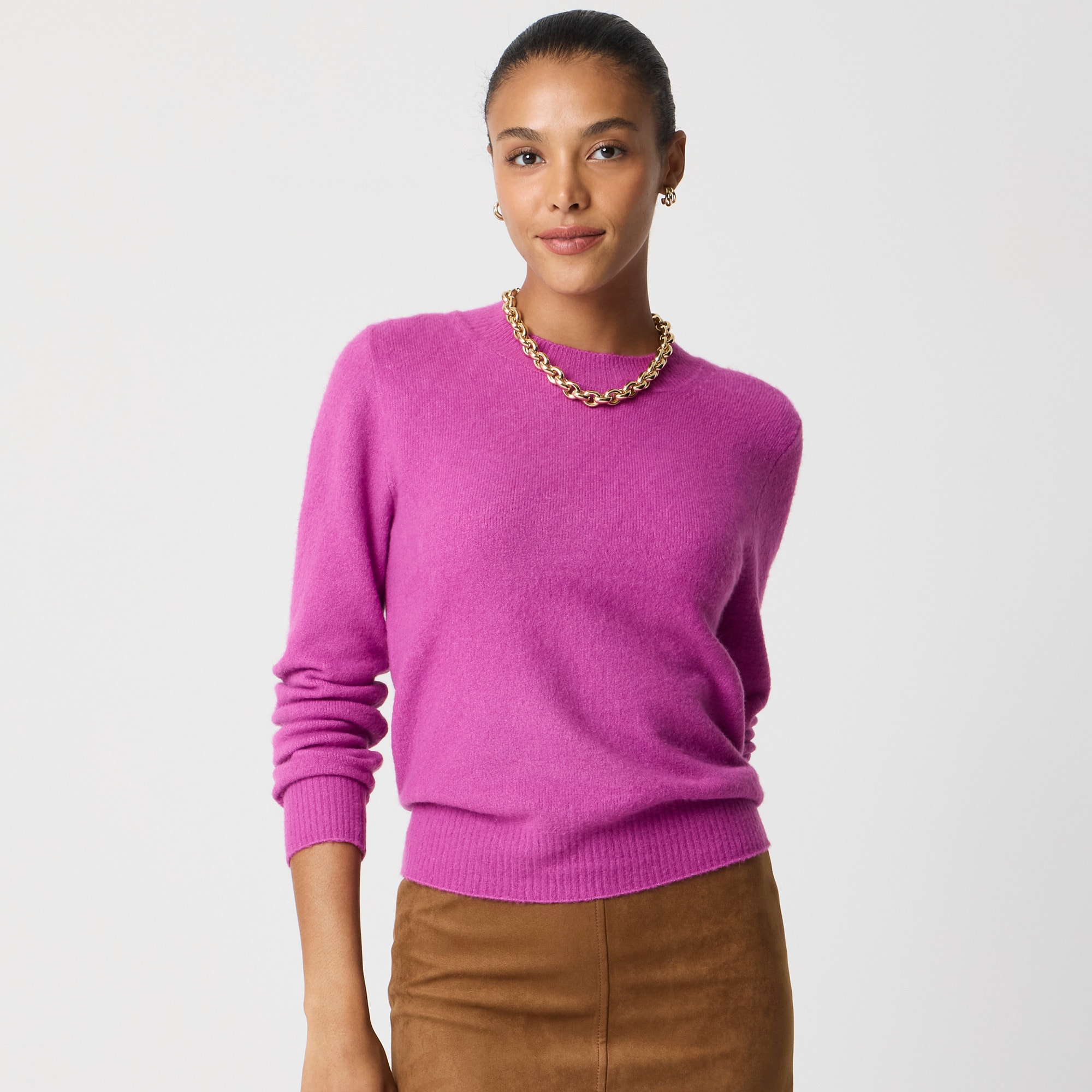 Crewneck sweater extra-soft yarn