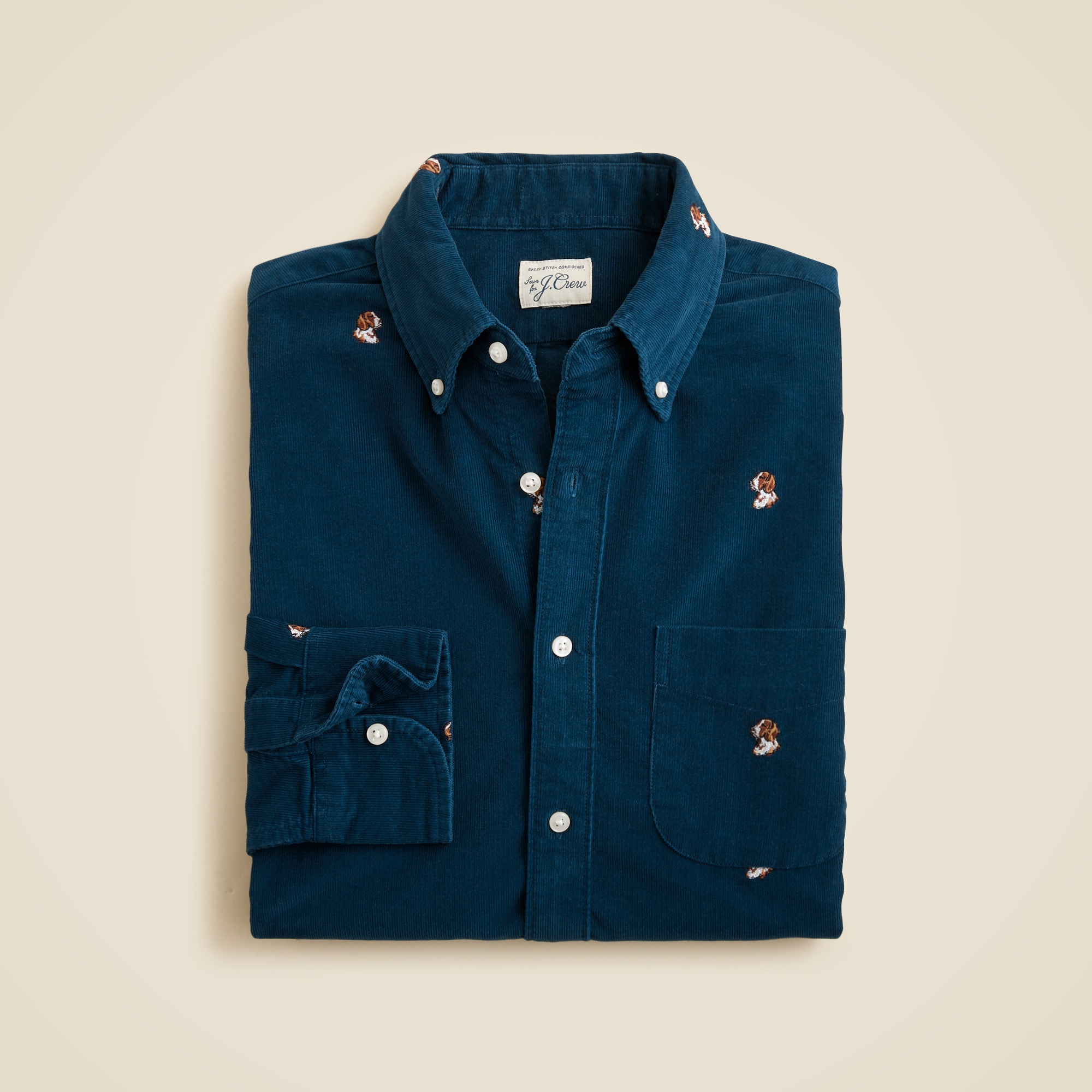 トップス 25SS Sticker Printed Corduroy Shirt Supreme Hardcore Printed Corduroy Shirt (FW23) - $158