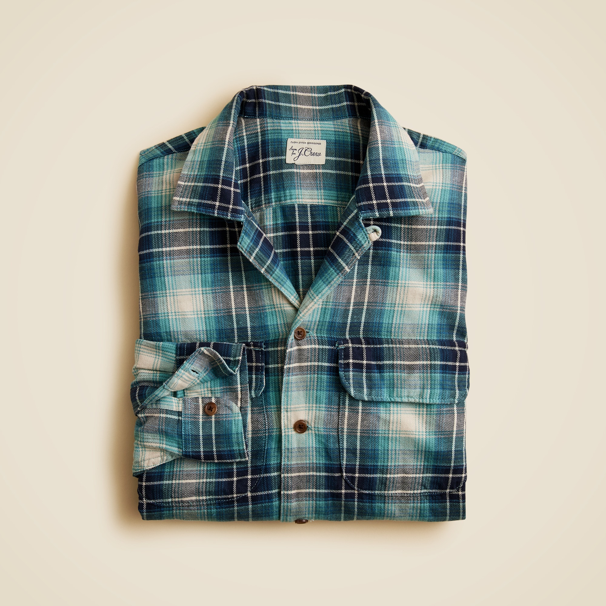  Cotton-hemp blend twill camp-collar shirt