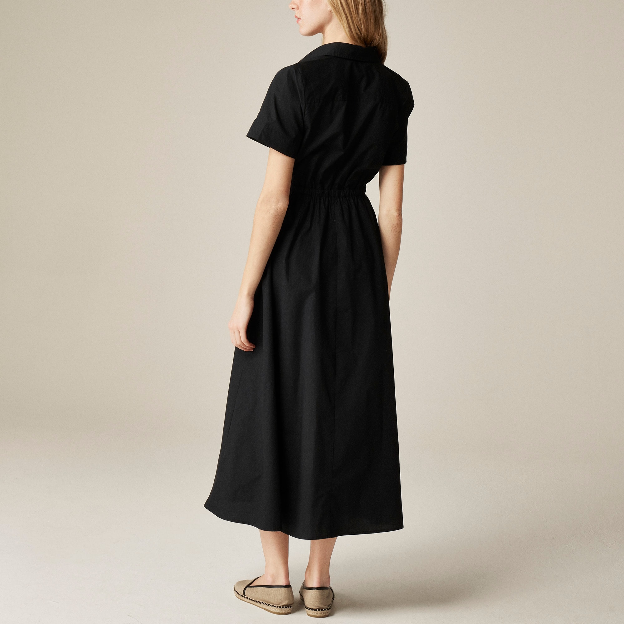 womens Cerise shirtdress in cotton poplin