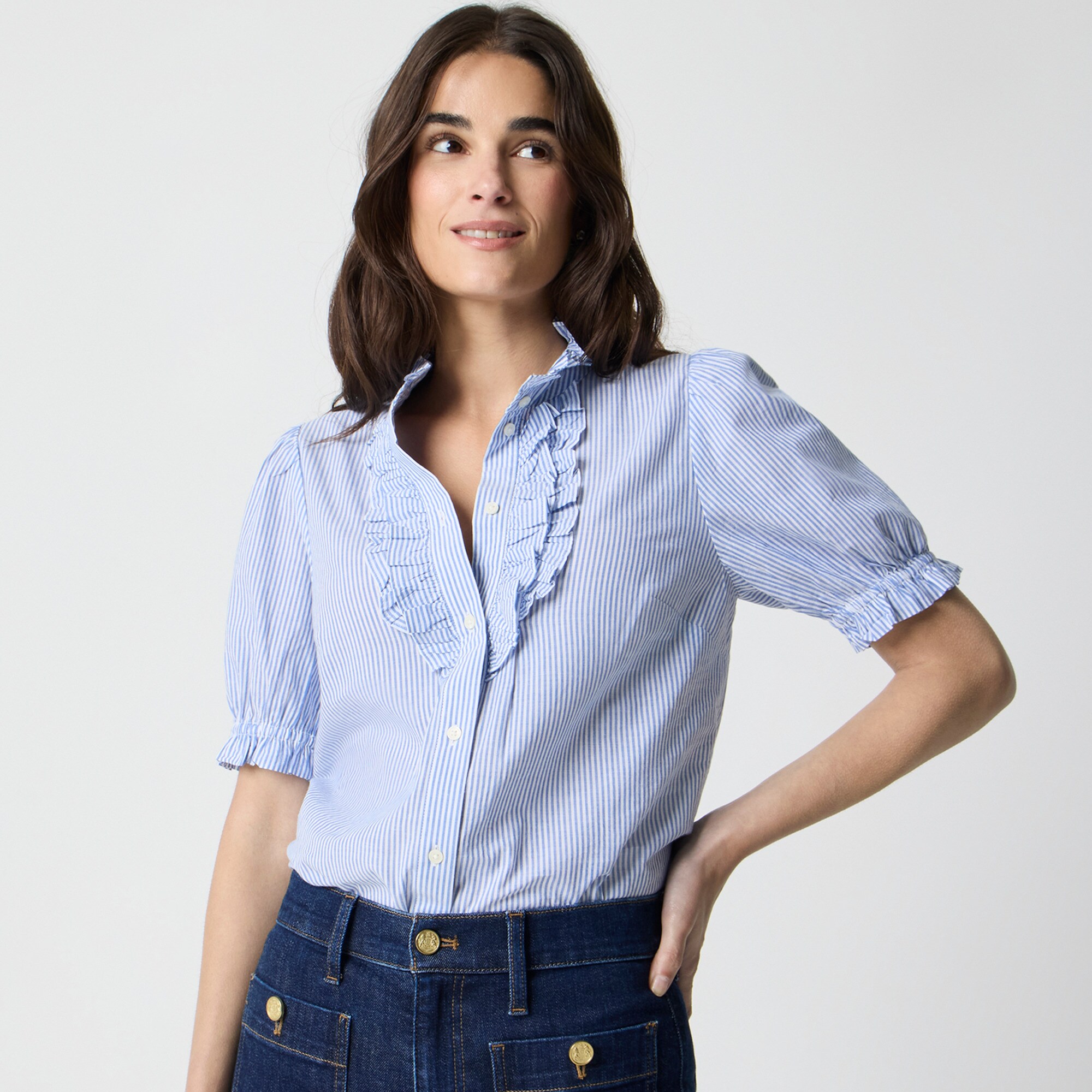 ピケ　Acka. embroidery frill blouse ピケ Acka. embroidery frill blouse トップス acka embroidery
