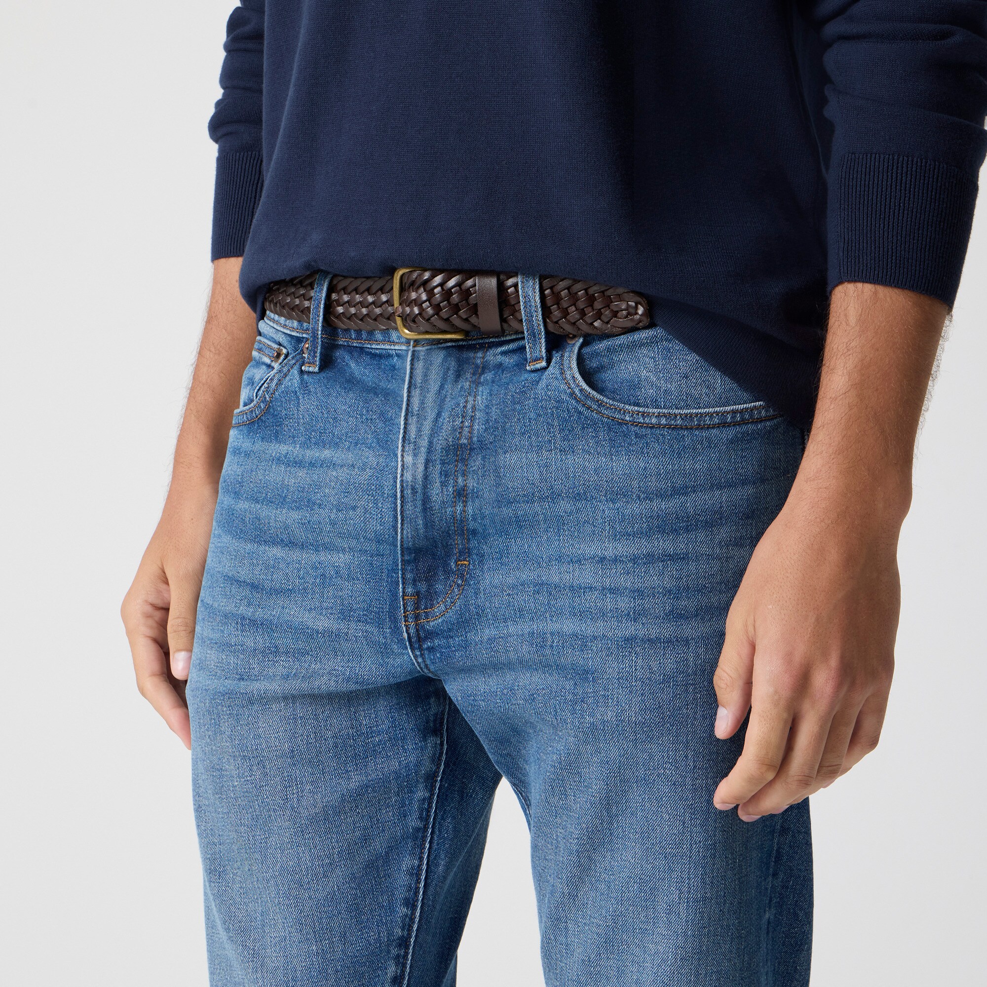 Straight-fit selvedge jean in signature flex