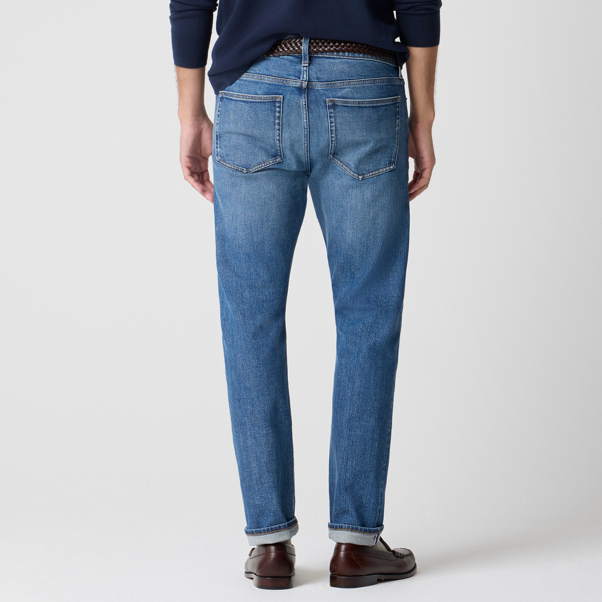 Straight-fit selvedge jean in signature flex