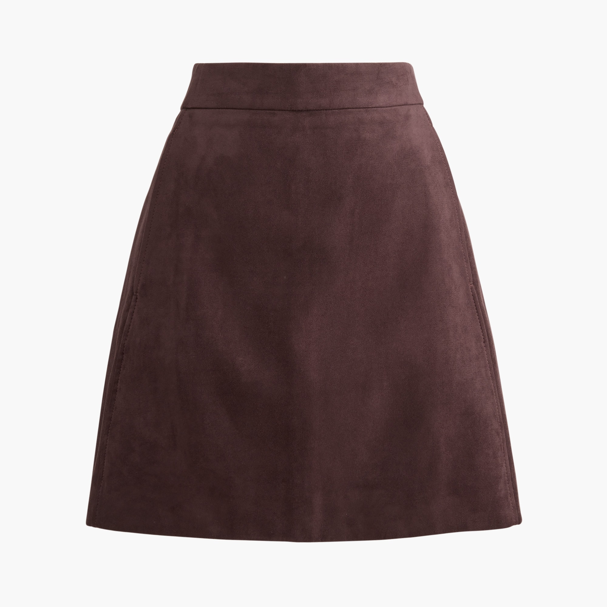 Sueded A-line mini skirt