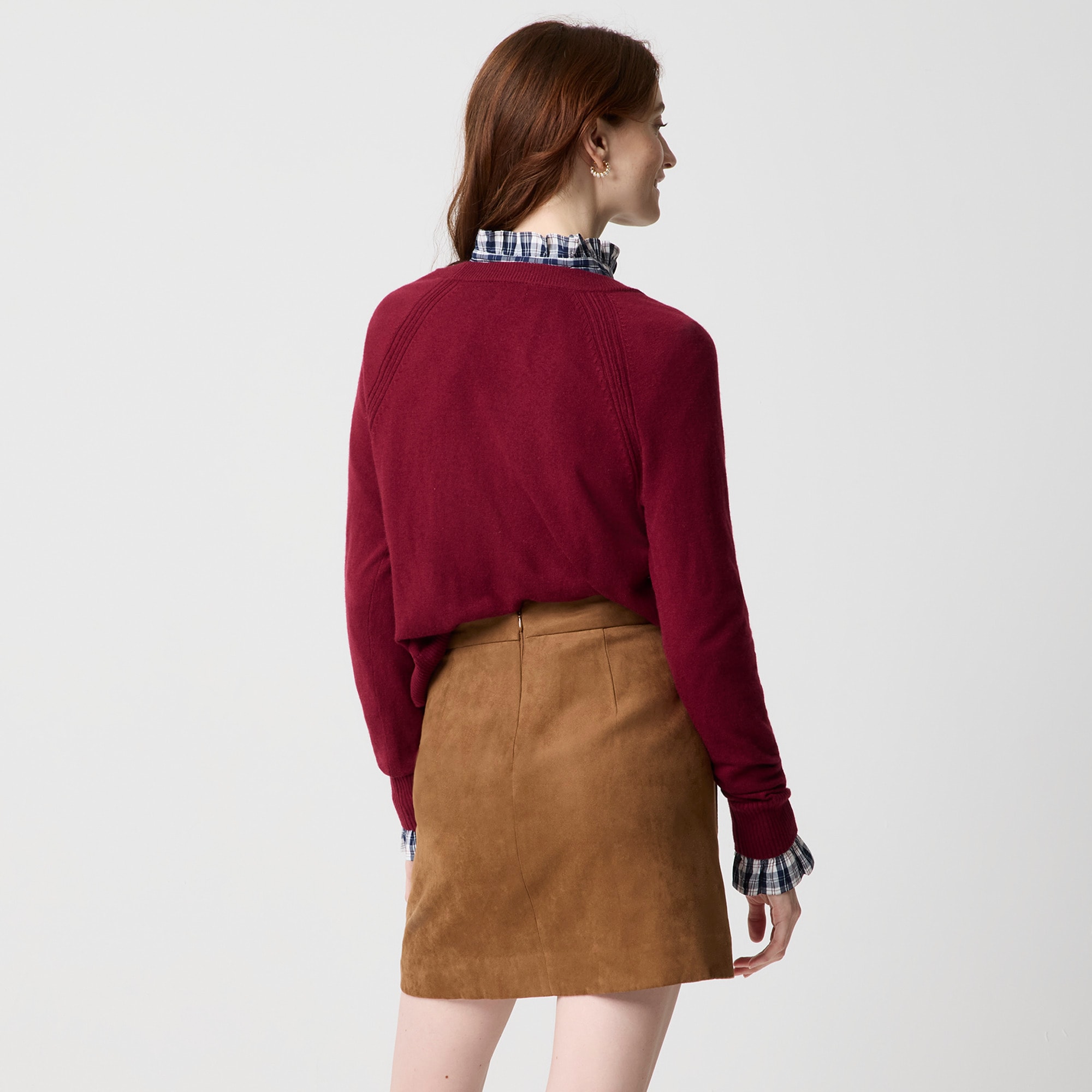 Faux-suede A-line Mini Skirt For Women Factory