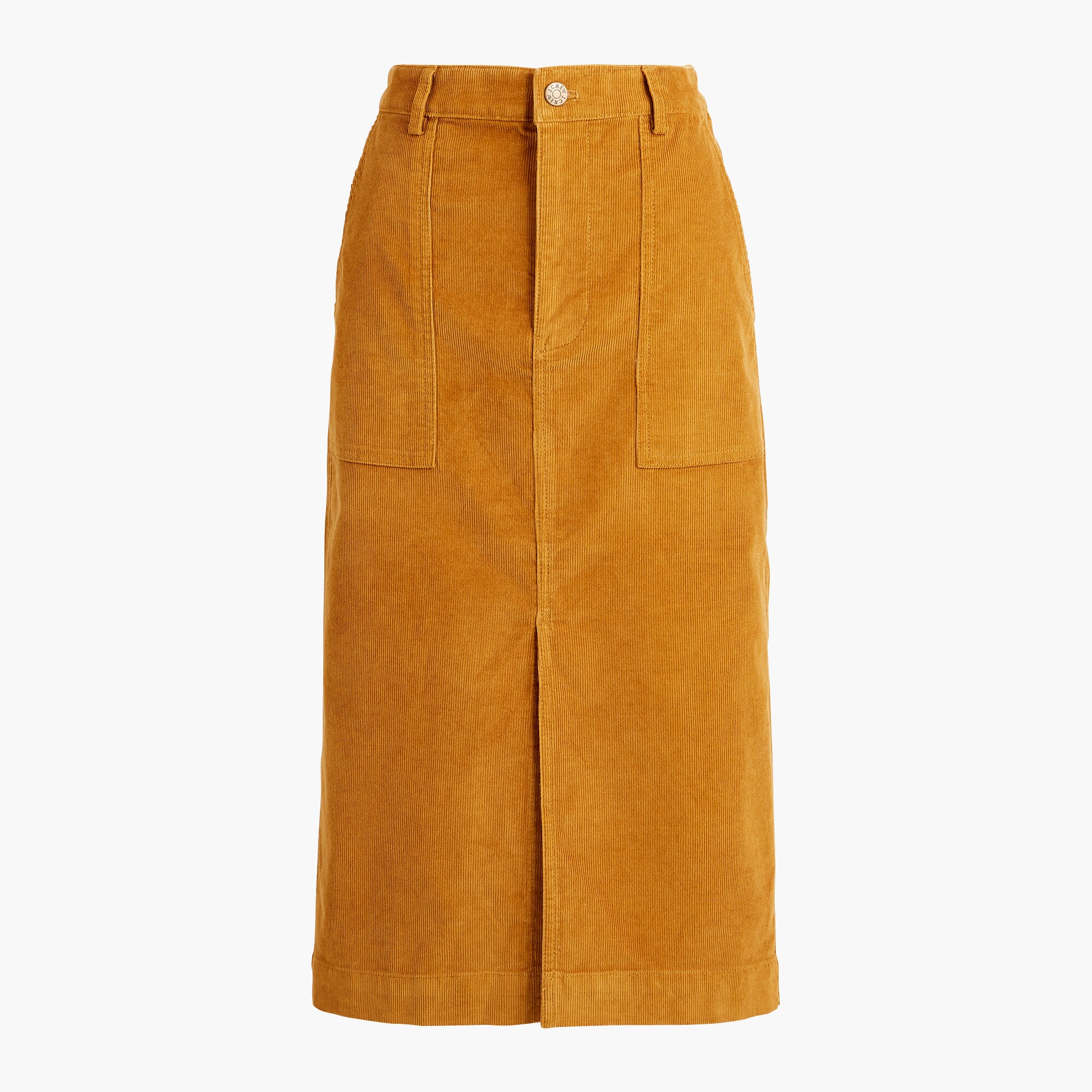 Corduroy midi skirt