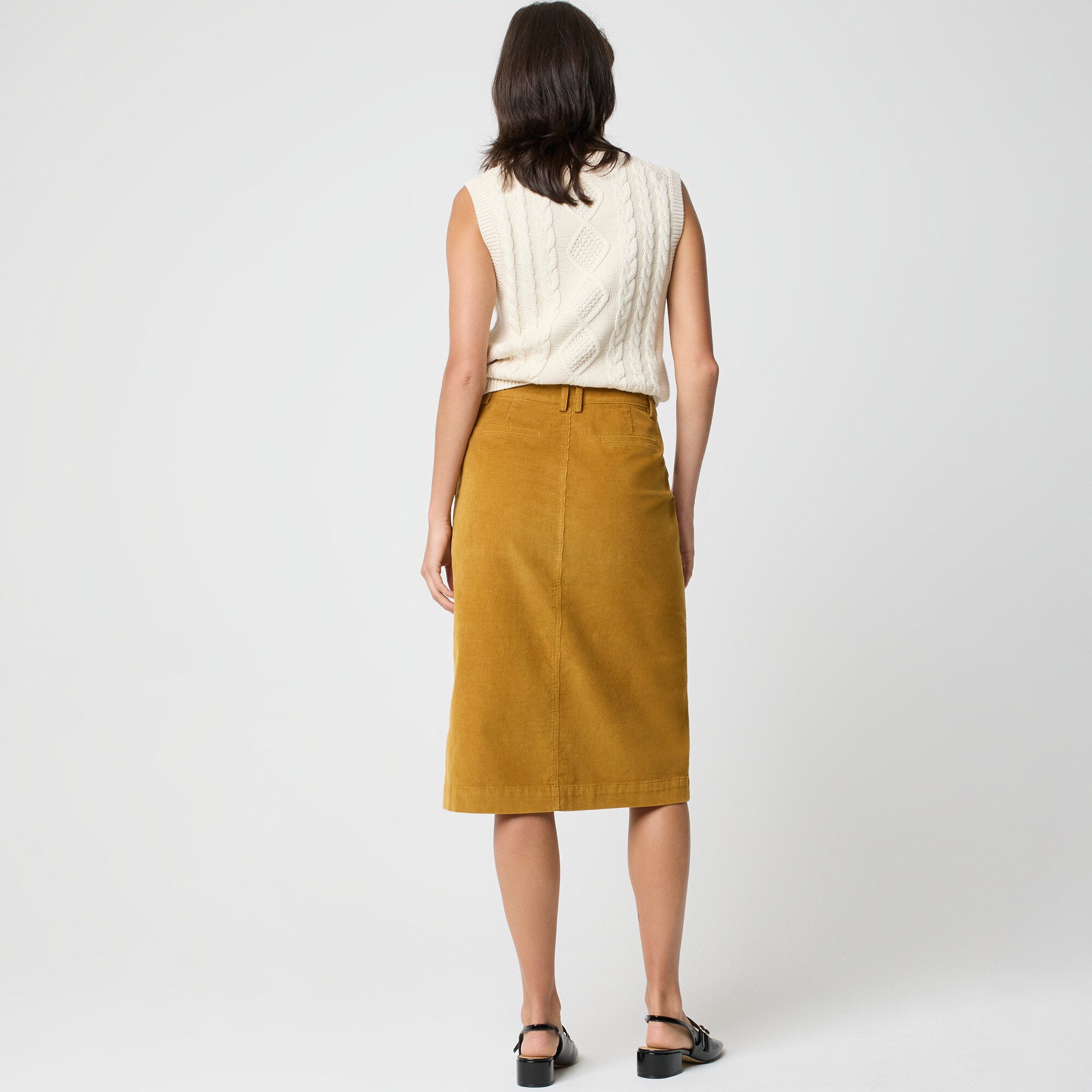 ★MARDI MERCREDI★CORDUROY MIDI SKIRT CN436_BR5536_d2