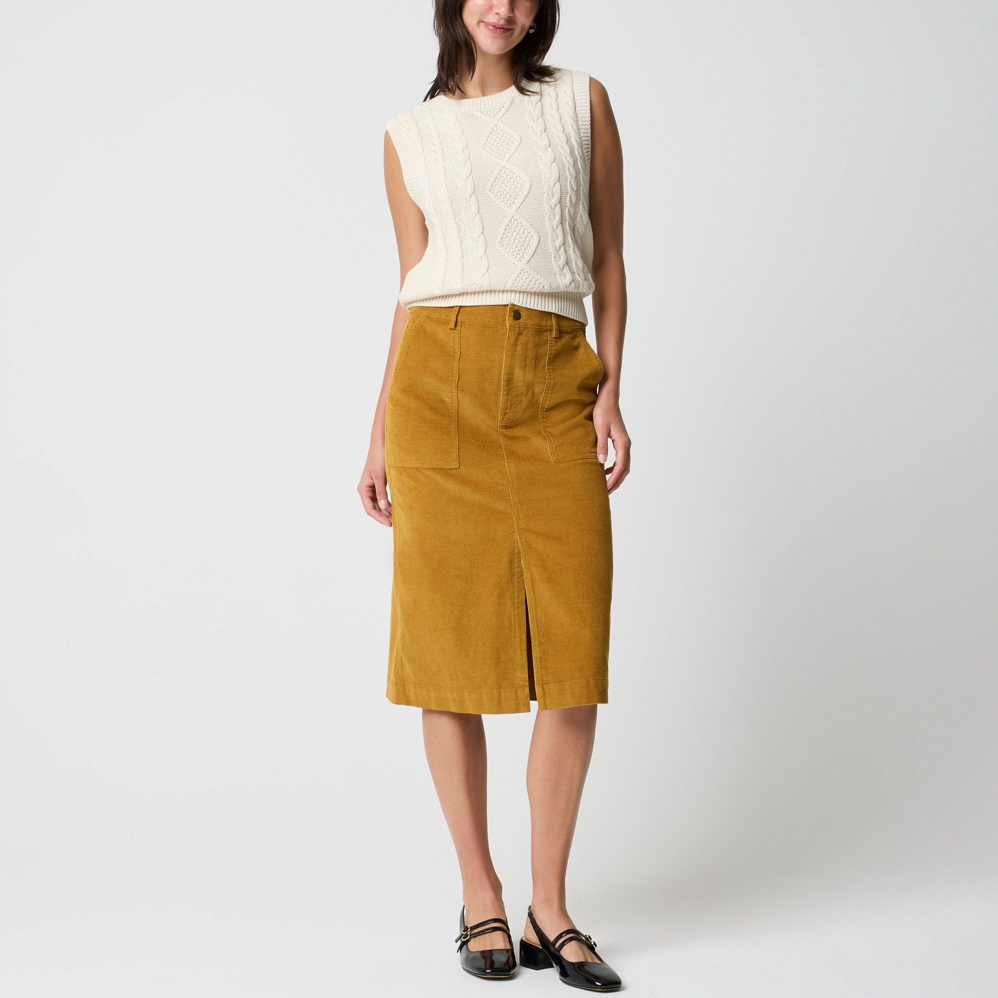 Corduroy Midi Skirt For Women | Factory