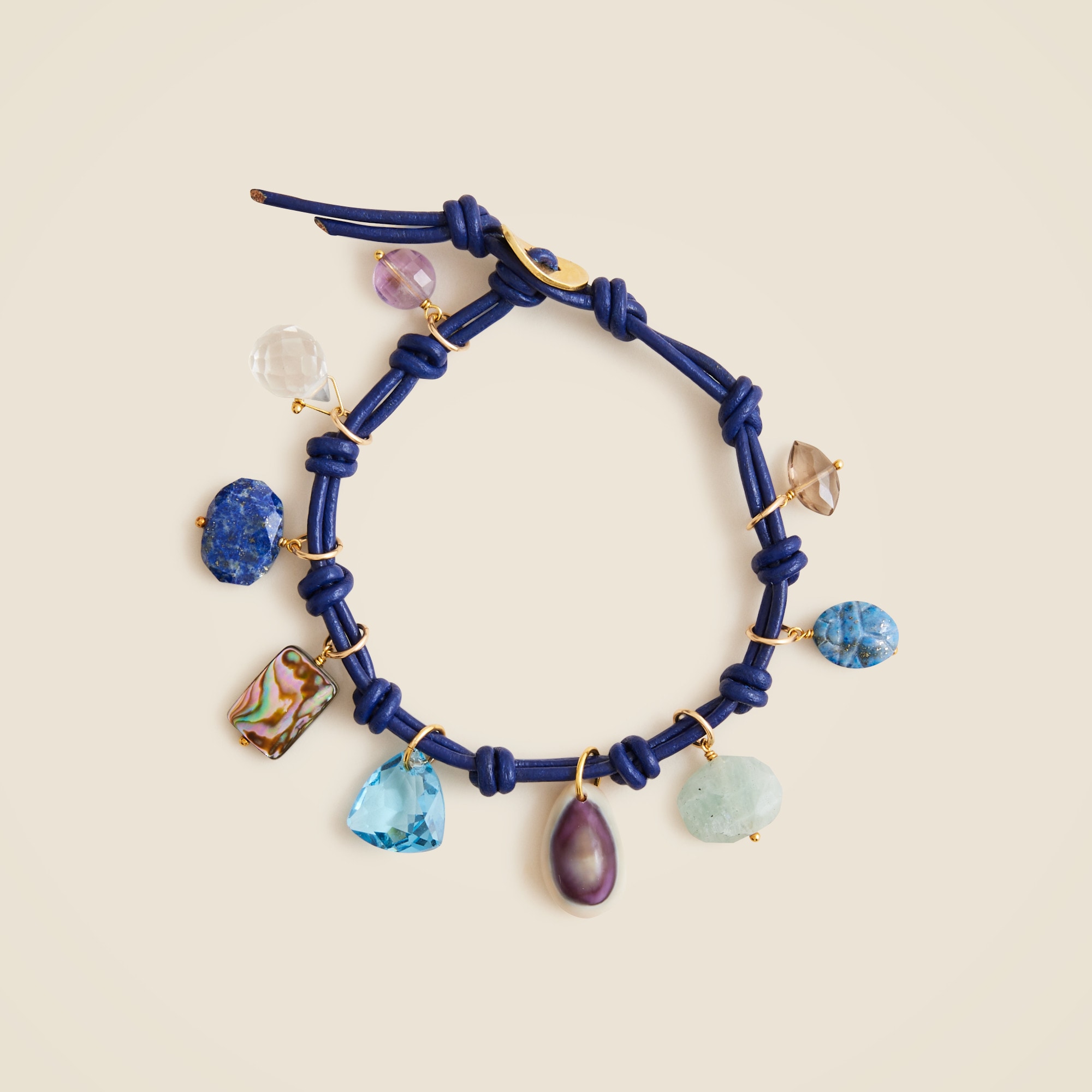 womens Chan Luu X J.Crew leather cord charm bracelet
