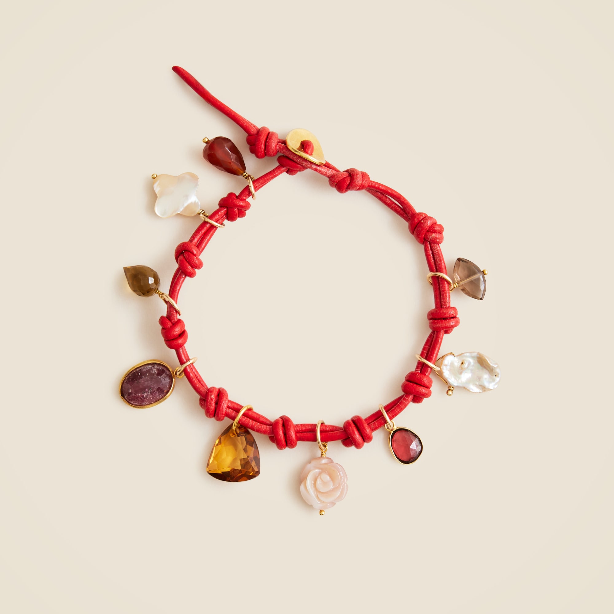 womens Chan Luu X J.Crew leather cord charm bracelet
