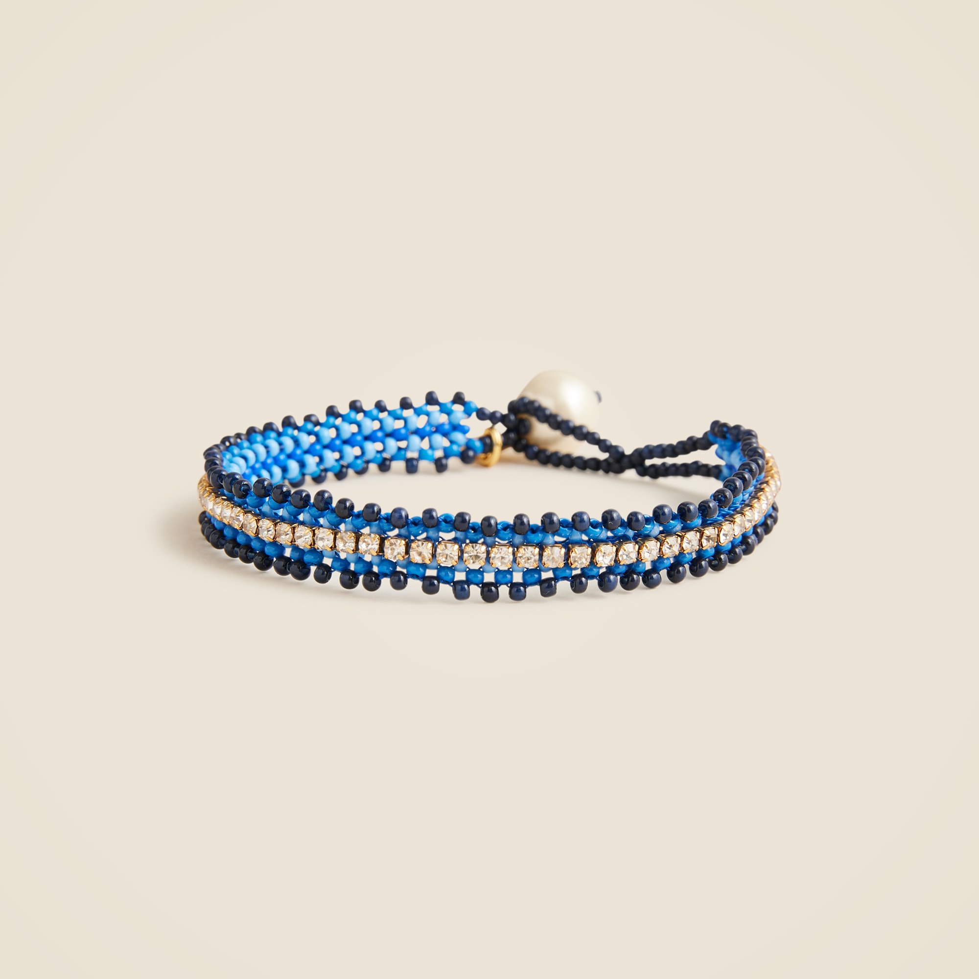 Beaded faux-pearl bracelet