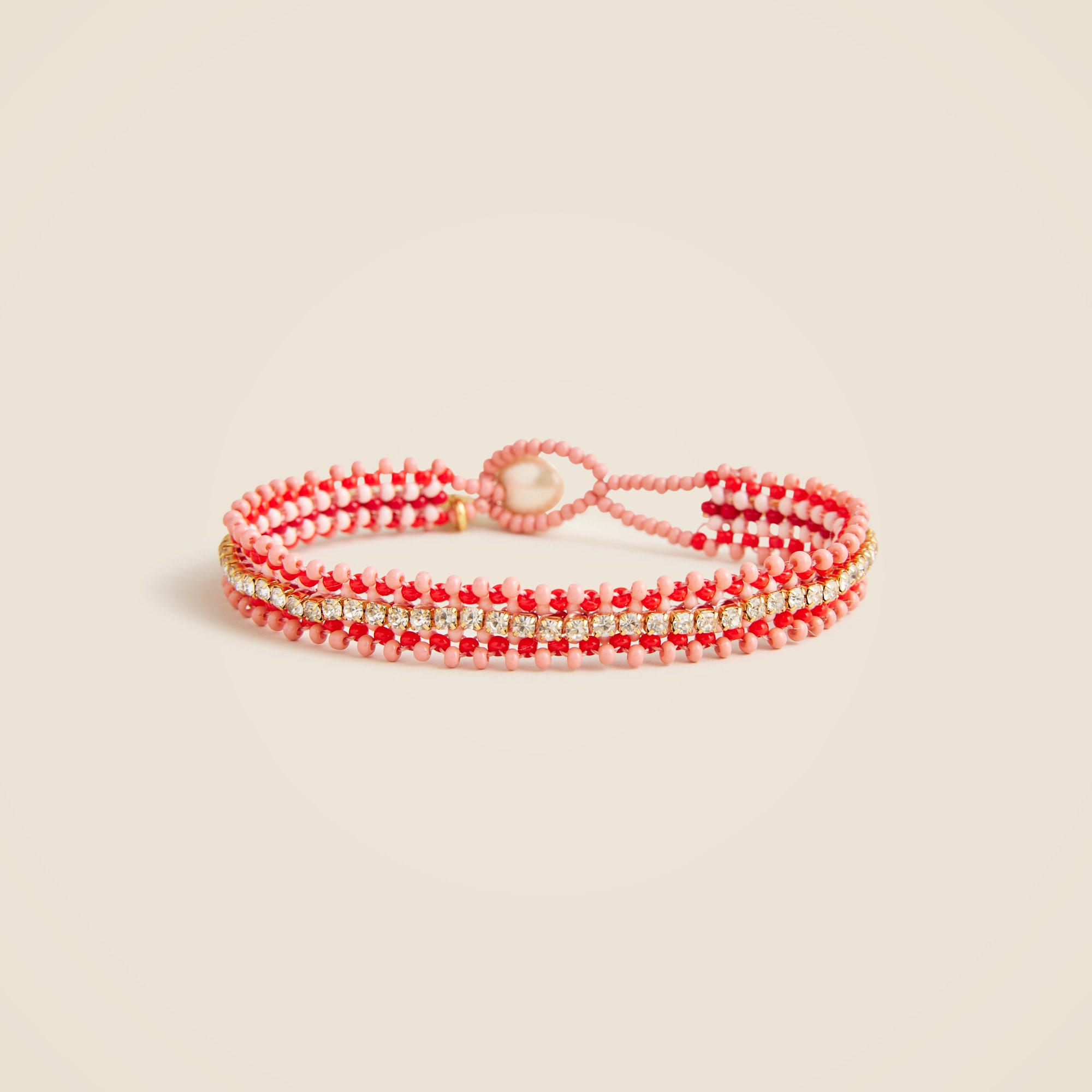 Beaded faux-pearl bracelet