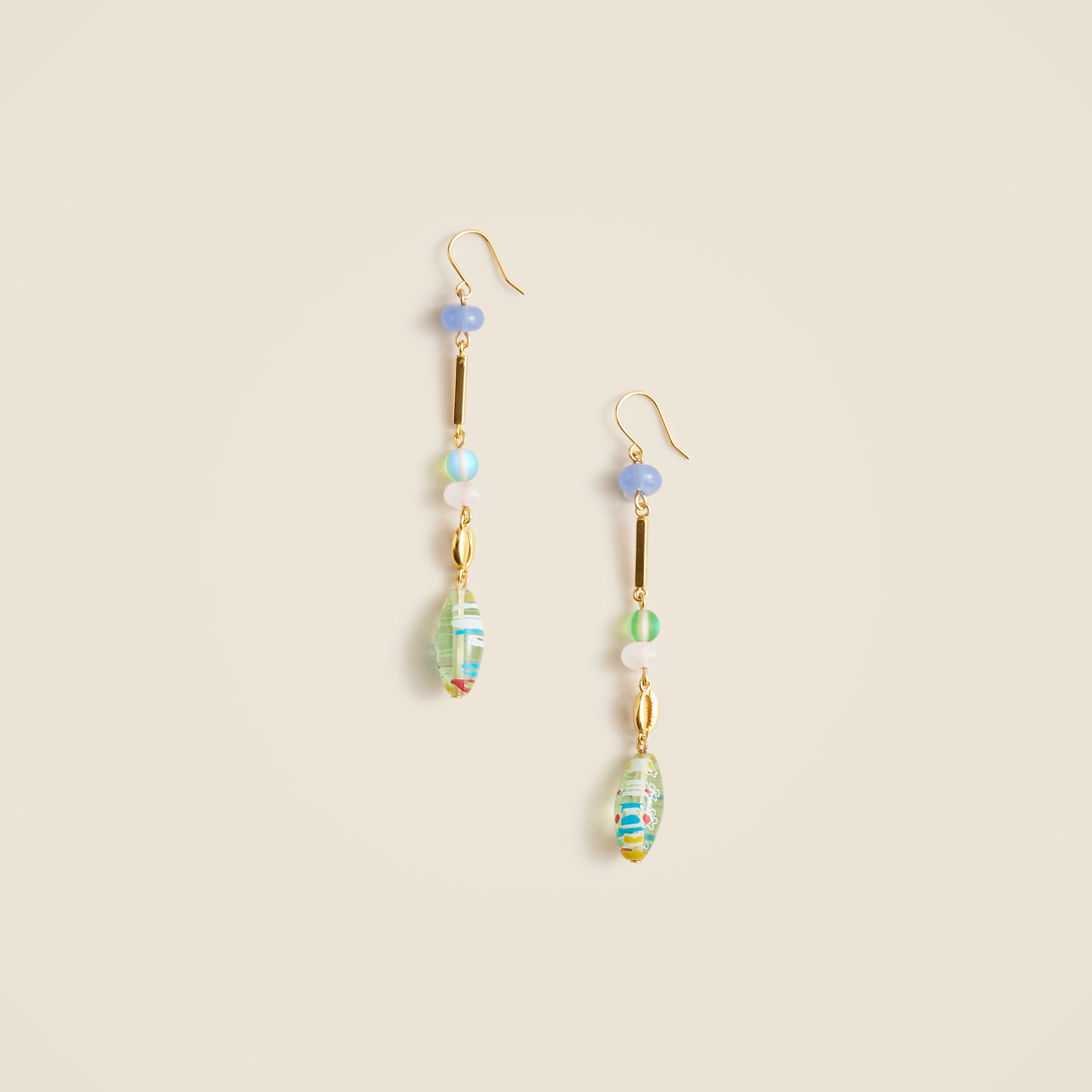 womens Bead and glass earrings
