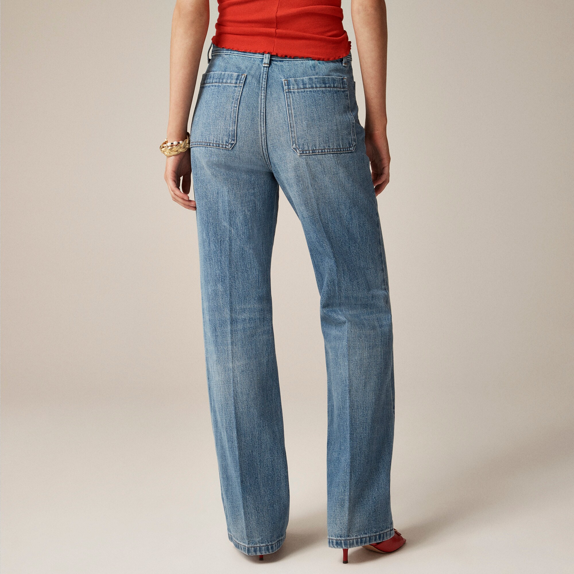 Rouje X J.Crew Marin high-rise flare jean