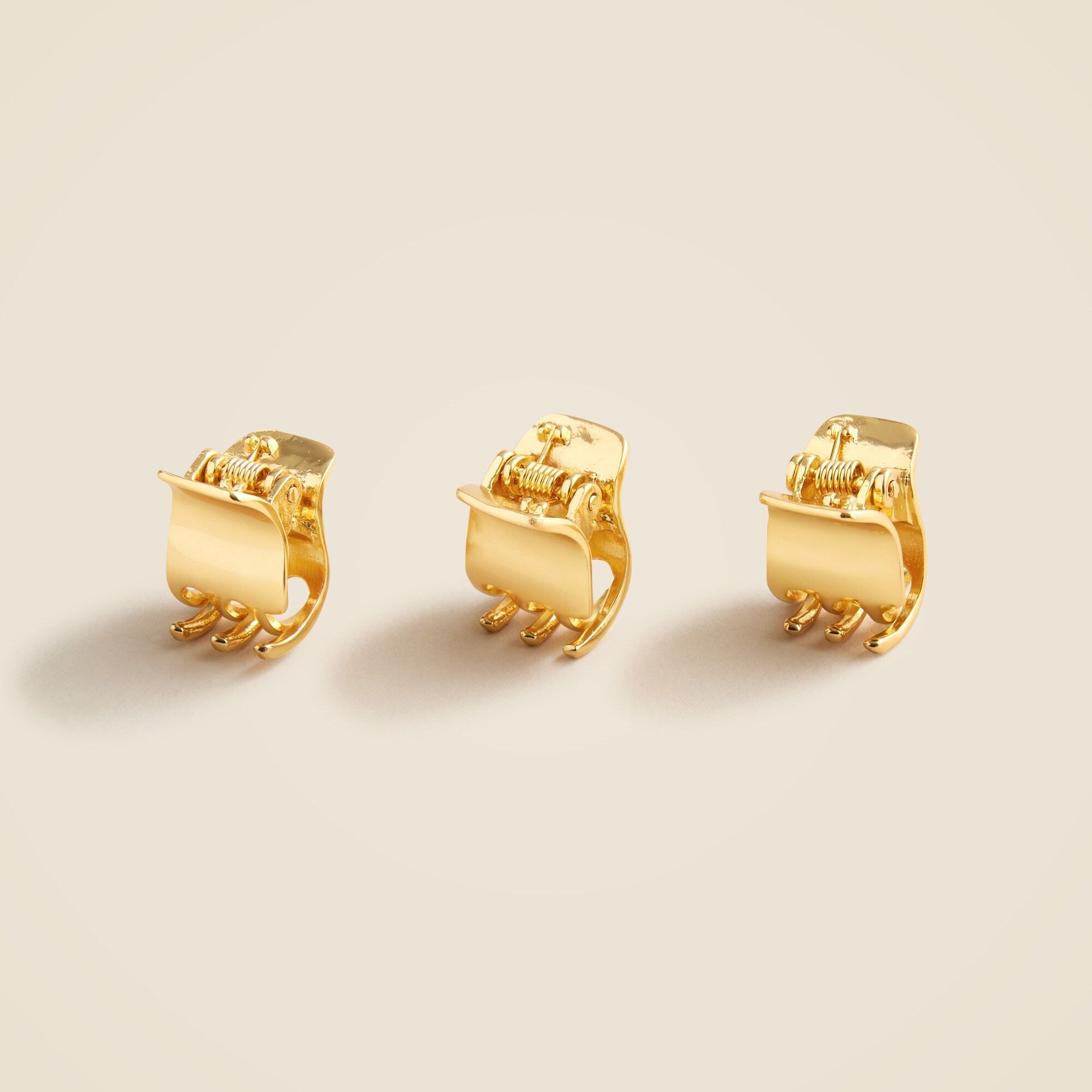 Metallic claw clips three-pack