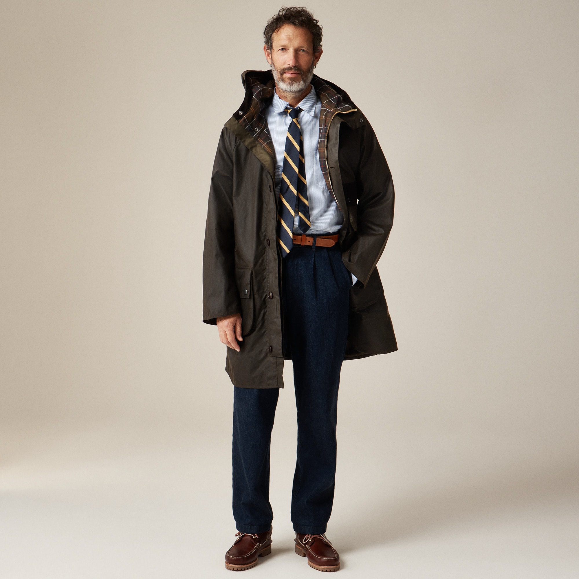 Barbour® Solway Wax Trench Coat For Men | J.Crew