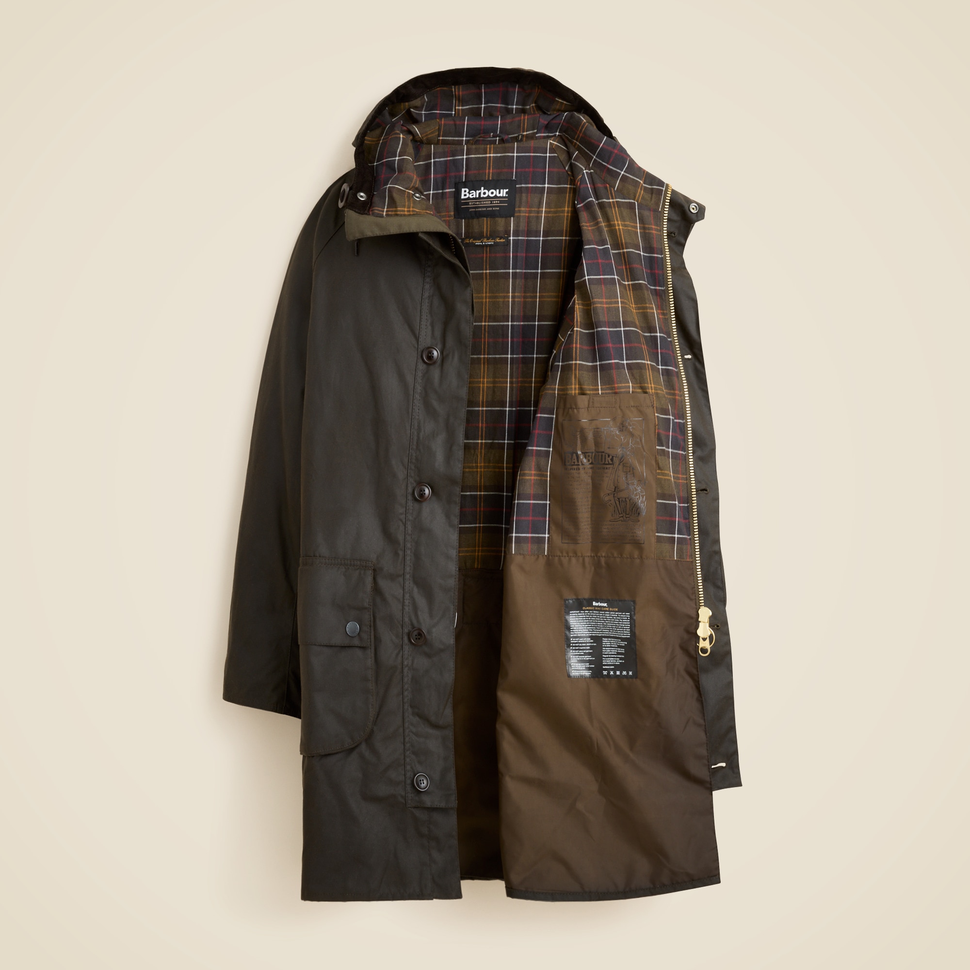 Barbour® Solway Wax Trench Coat For Men | J.Crew