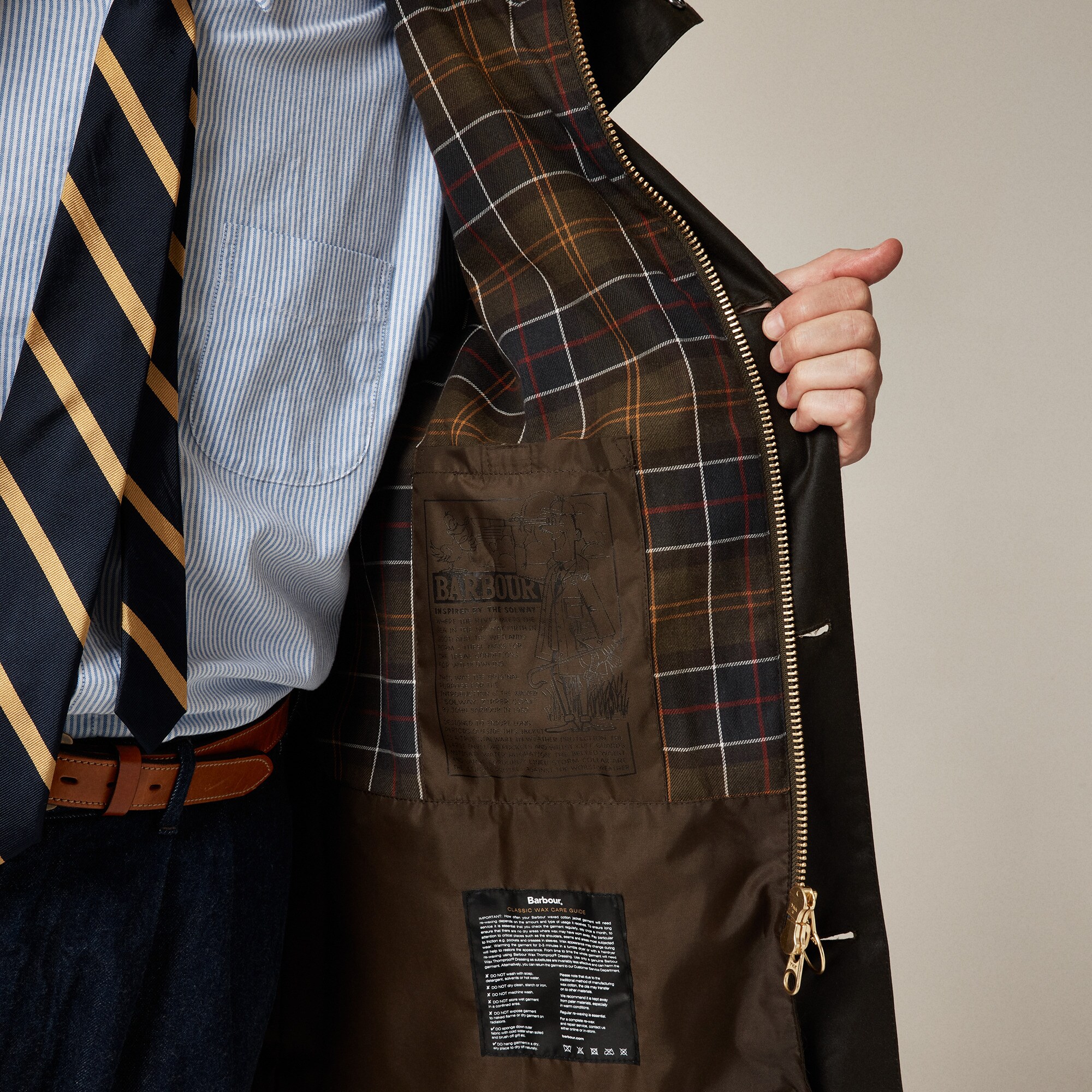 Barbour® Solway Wax Trench Coat For Men | J.Crew