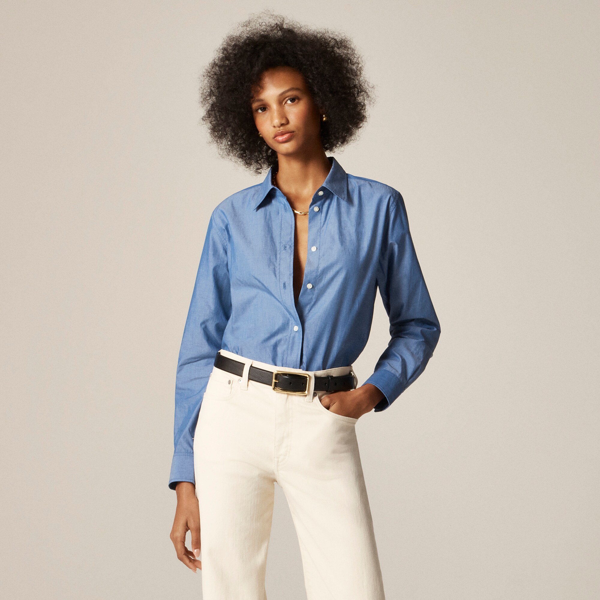 Jules classic-fit shirt in cotton poplin