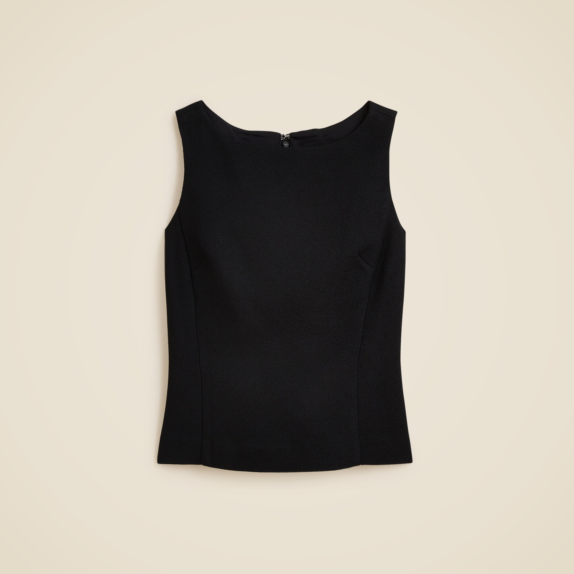 Seamed shell top in bouclé