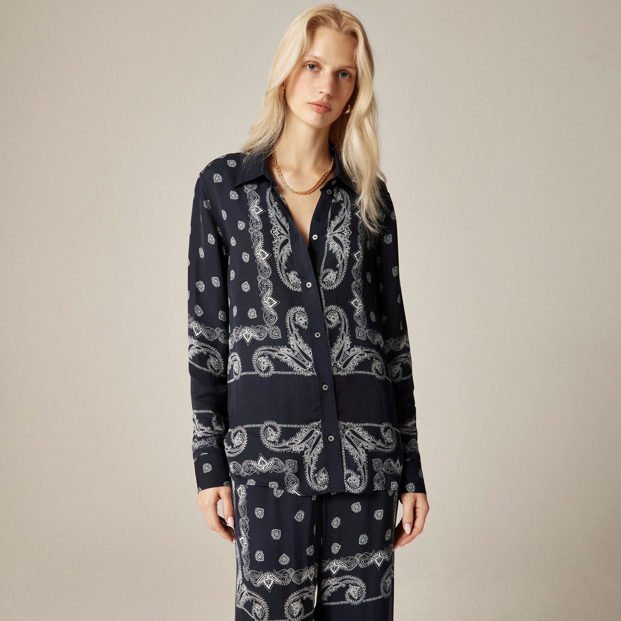 Jules classic-fit shirt in bandana print