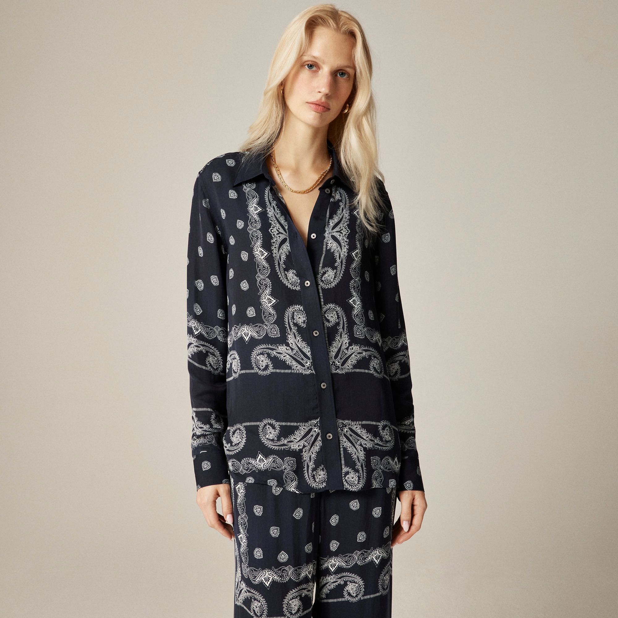Jules classic-fit shirt in bandana print