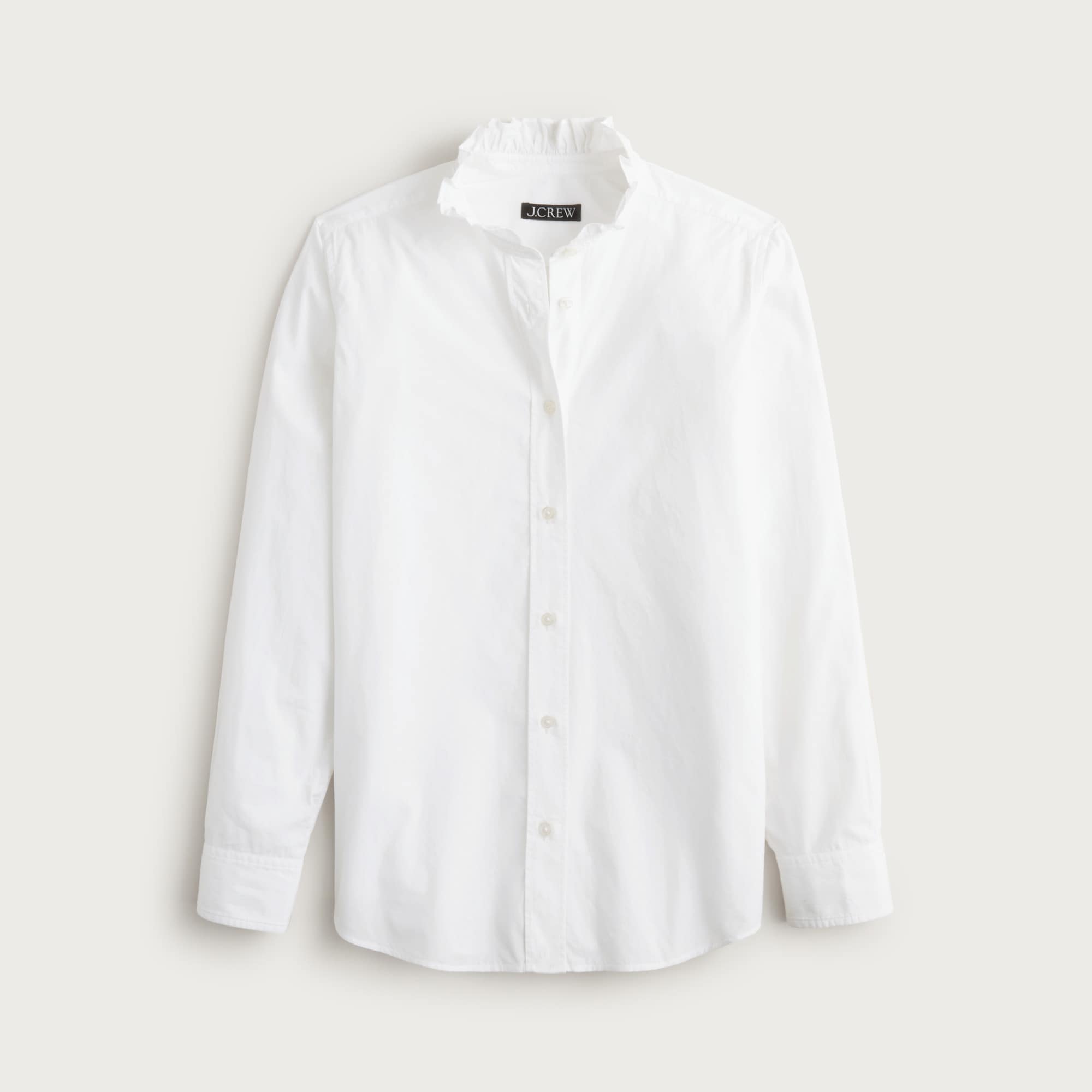 Jules ruffle-collar shirt in cotton poplin