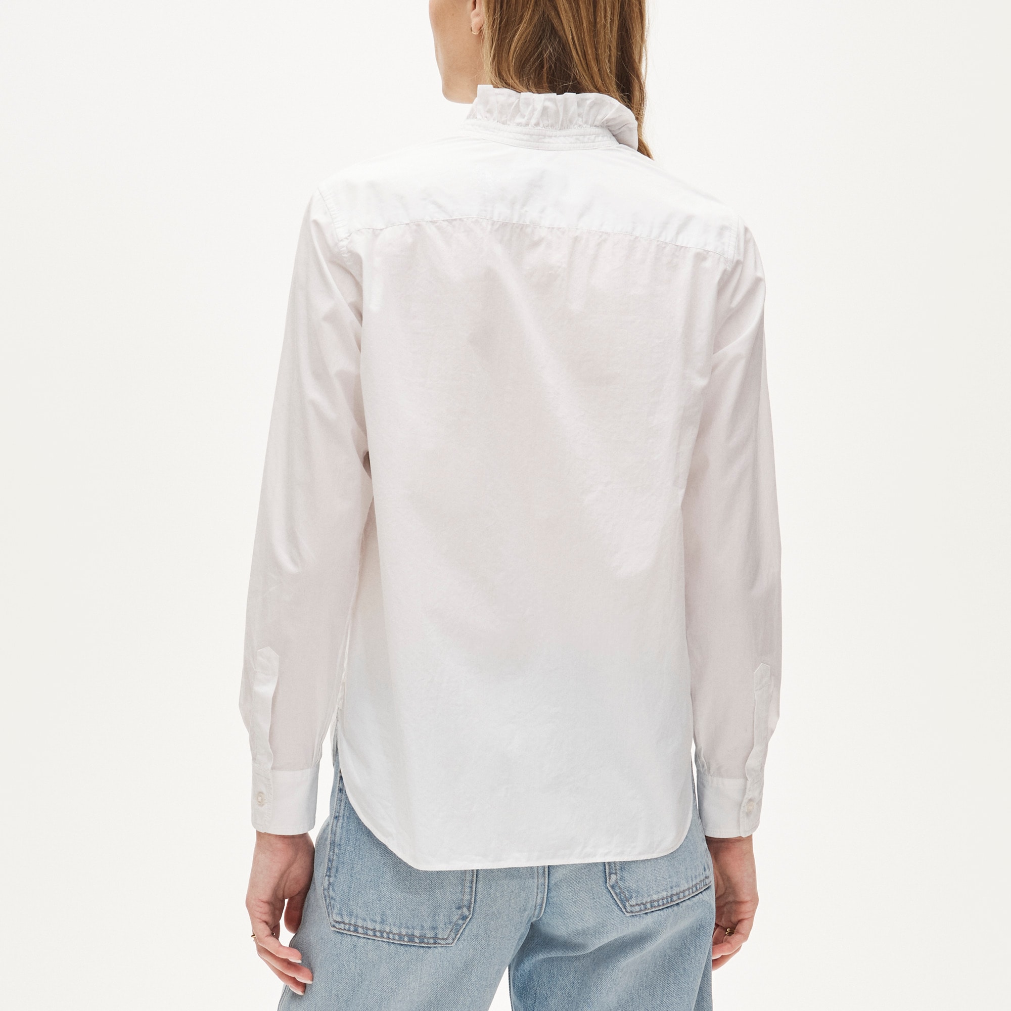Jules ruffle-collar shirt in cotton poplin