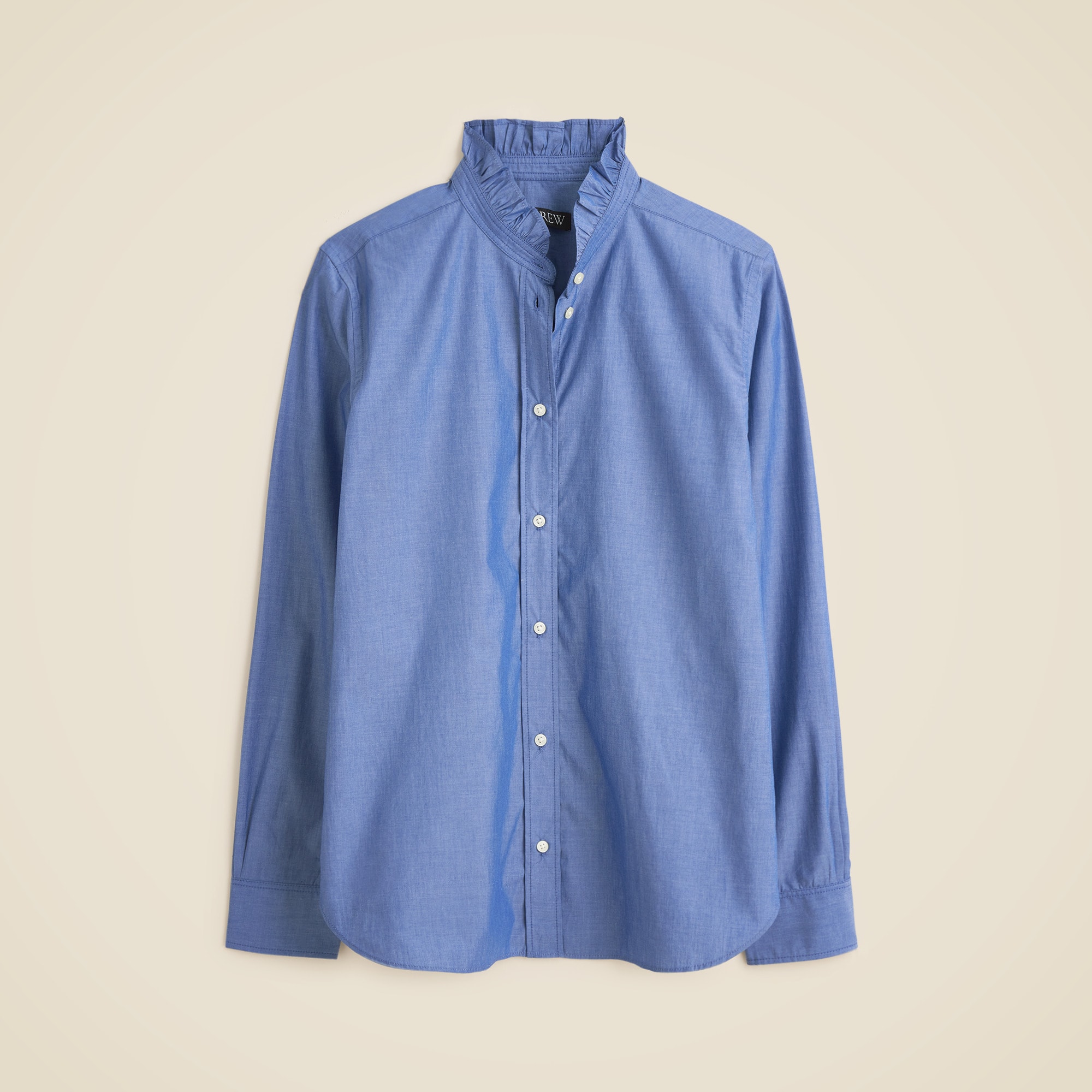 Jules Ruffle-collar Shirt In Cotton Poplin For Women | J.Crew