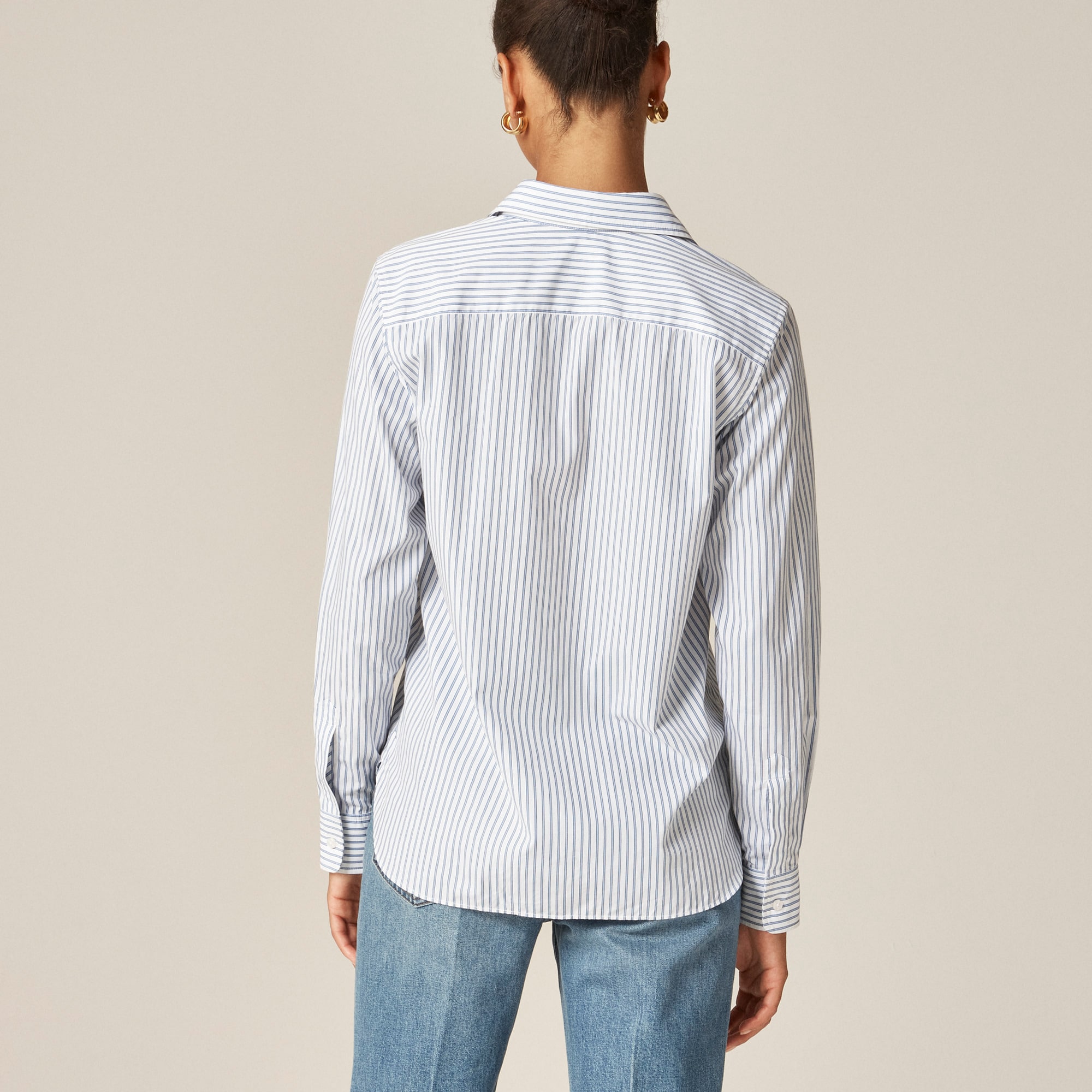 Jules Classic-fit Shirt In Striped Cotton Poplin For Women | J.Crew