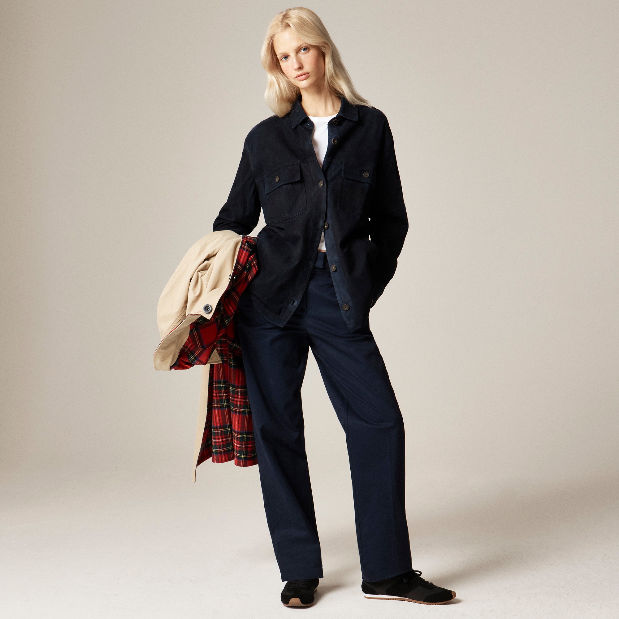 Alex Eagle X J.Crew oversized suede shirt - image 3