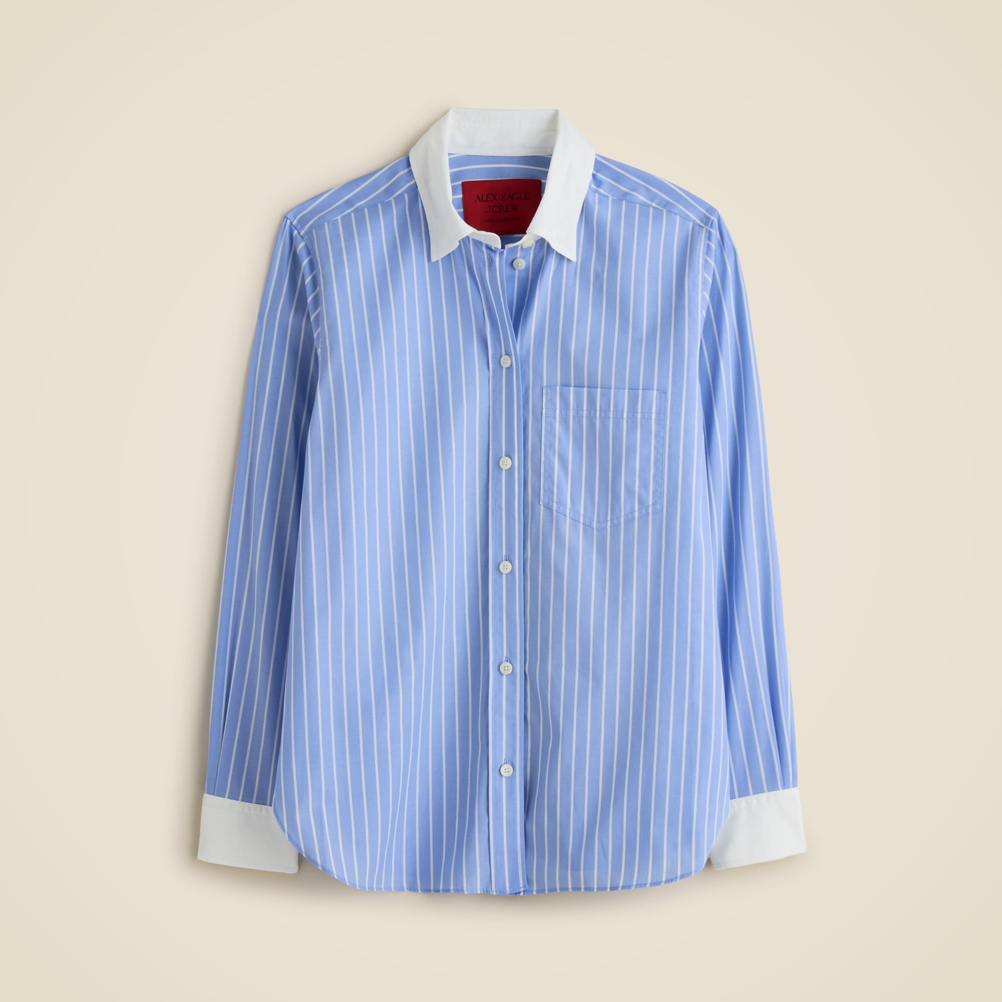 Alex Eagle X J.Crew button-up shirt in pinstripe