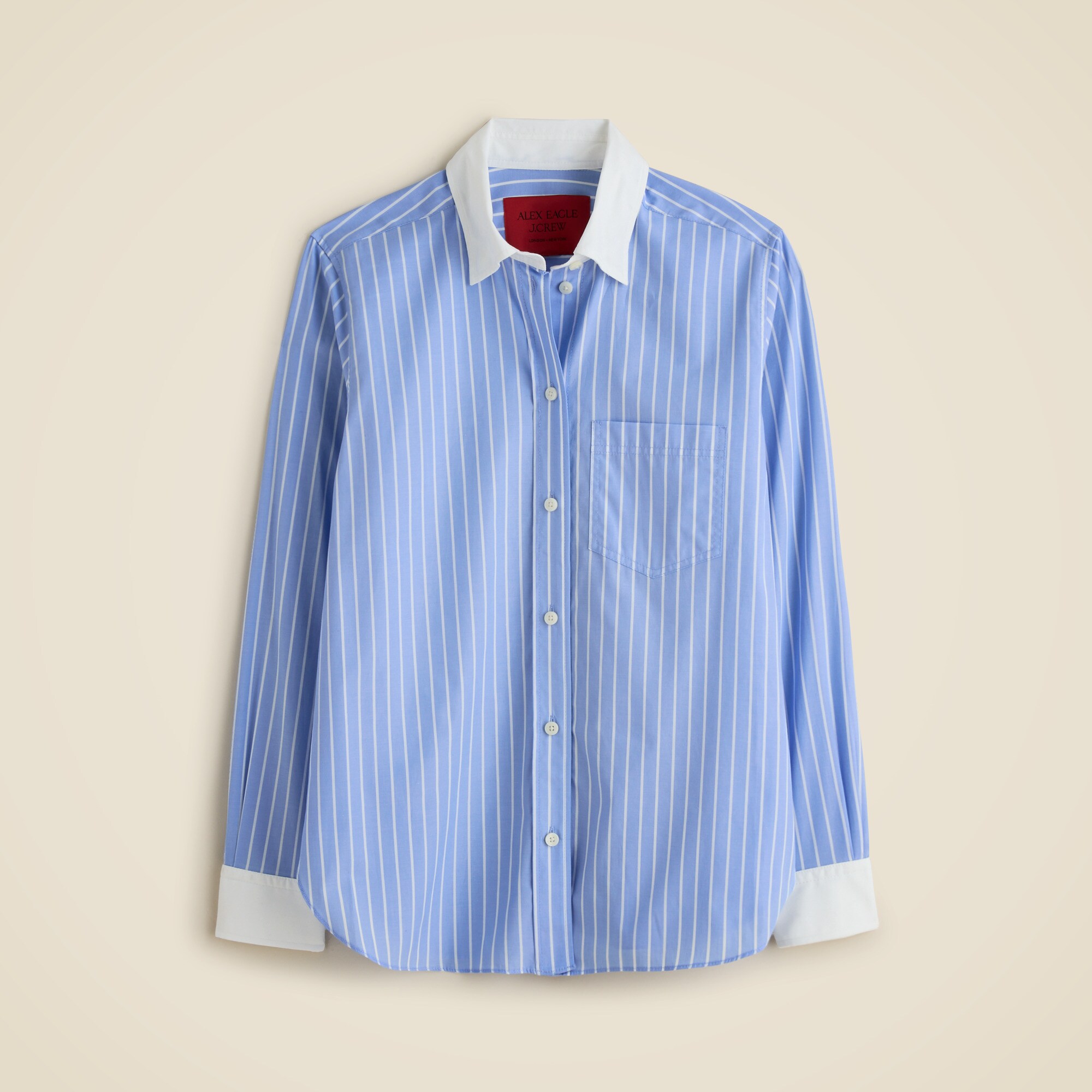  Alex Eagle X J.Crew button-up shirt in pinstripe