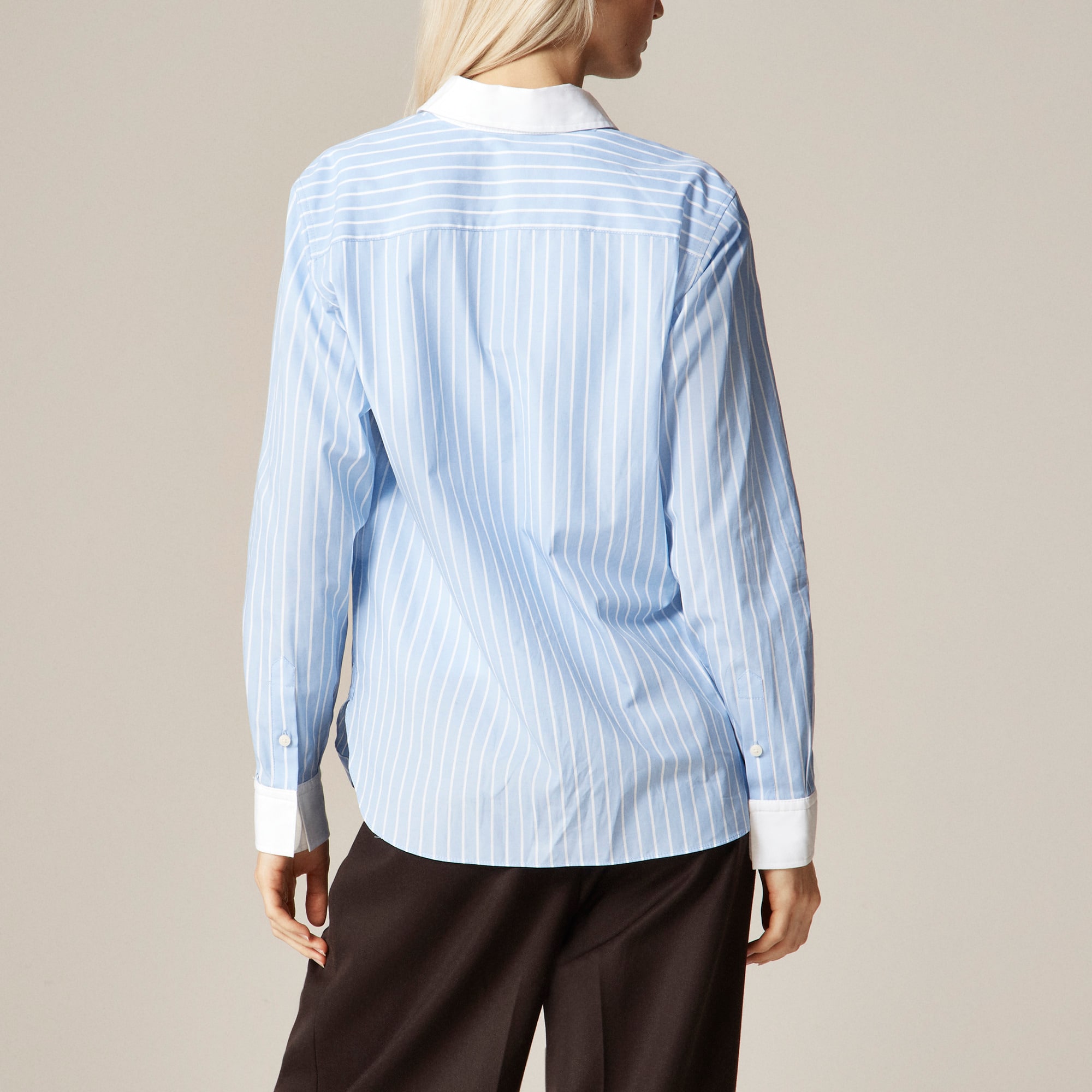 Alex Eagle X J.Crew button-up shirt in pinstripe - image 5