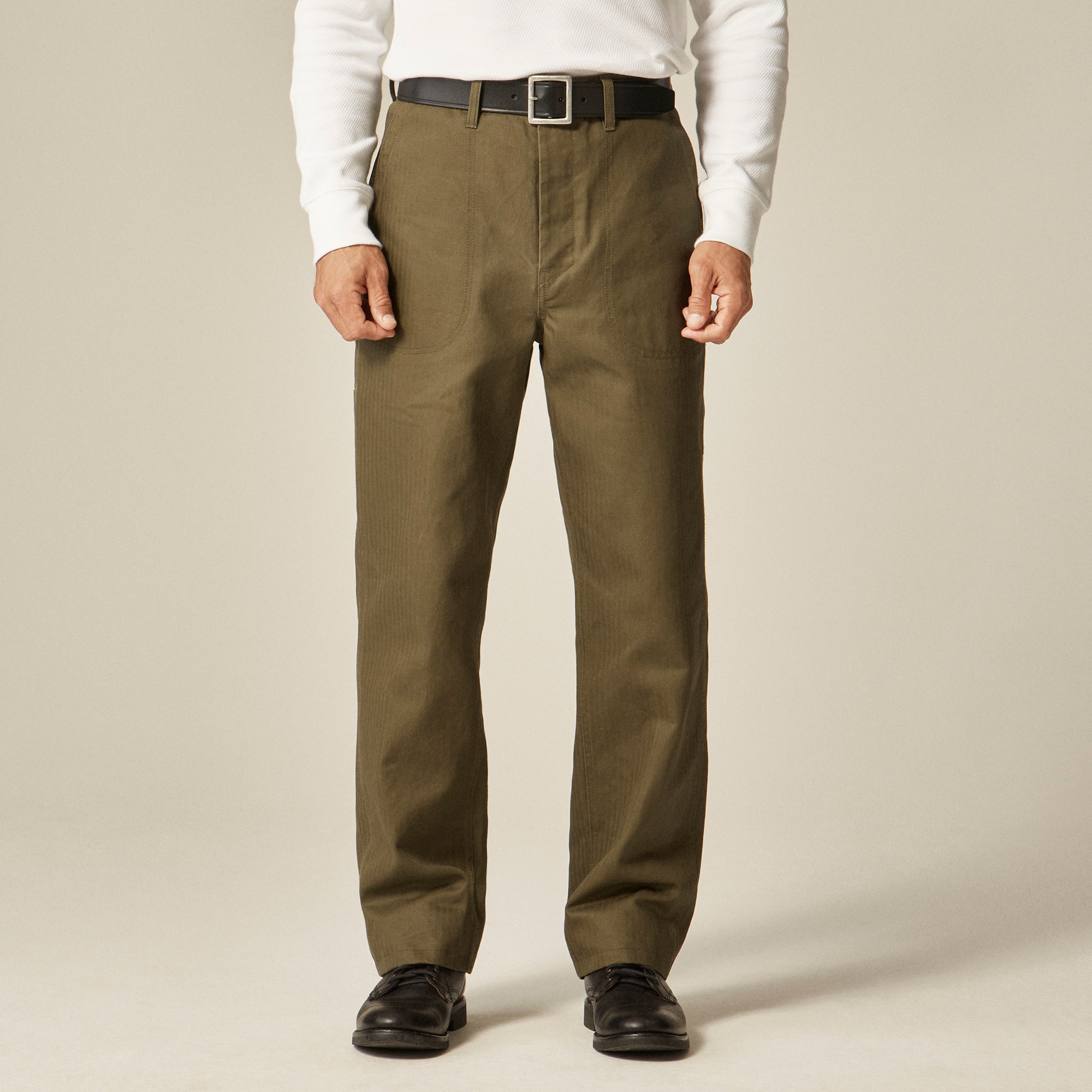 Wallace & Barnes Naval Trouser In Cotton Herringbone For Men | J.Crew