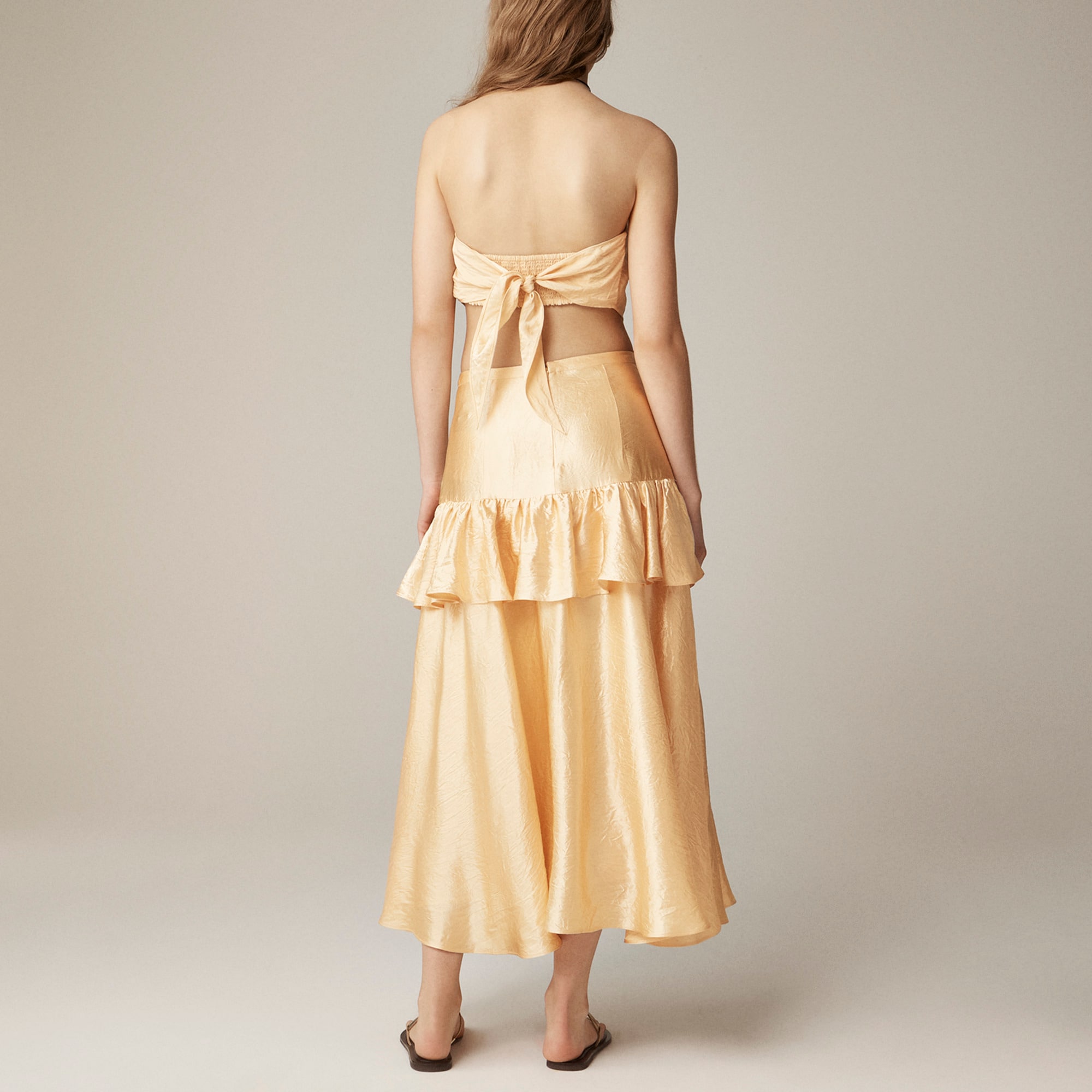 Collection ruffle-tier midi skirt