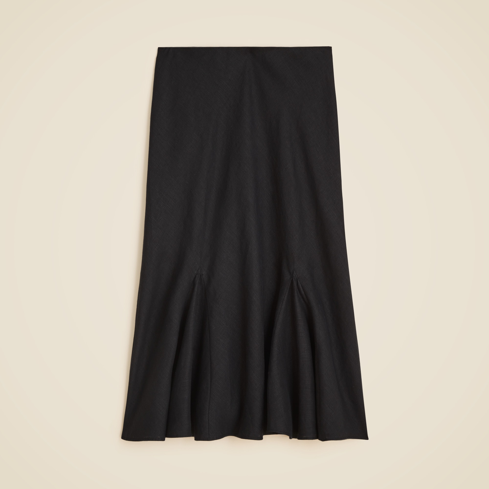 womens Gwyneth flounce-hem slip skirt in linen