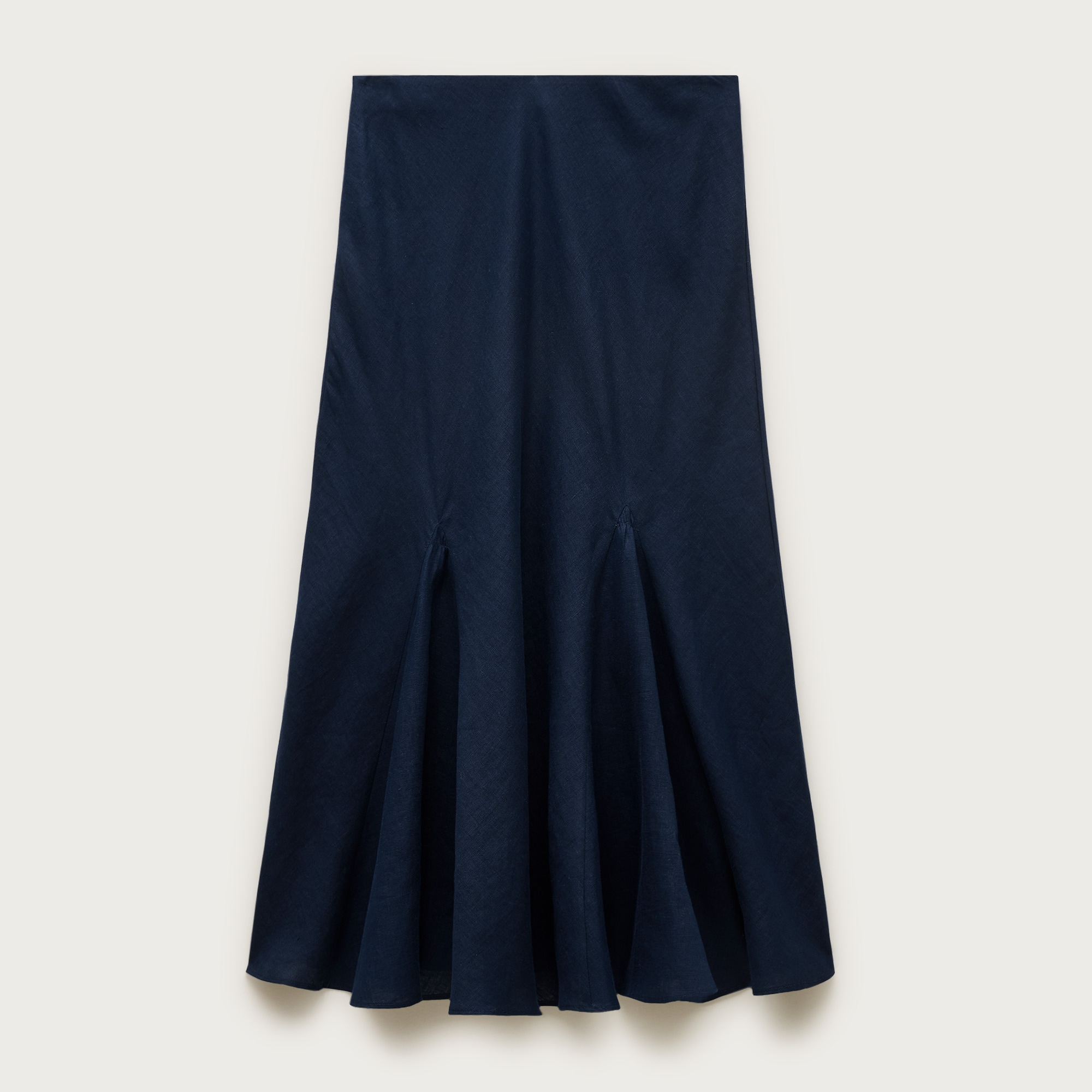 Gwyneth flounce-hem slip skirt in linen