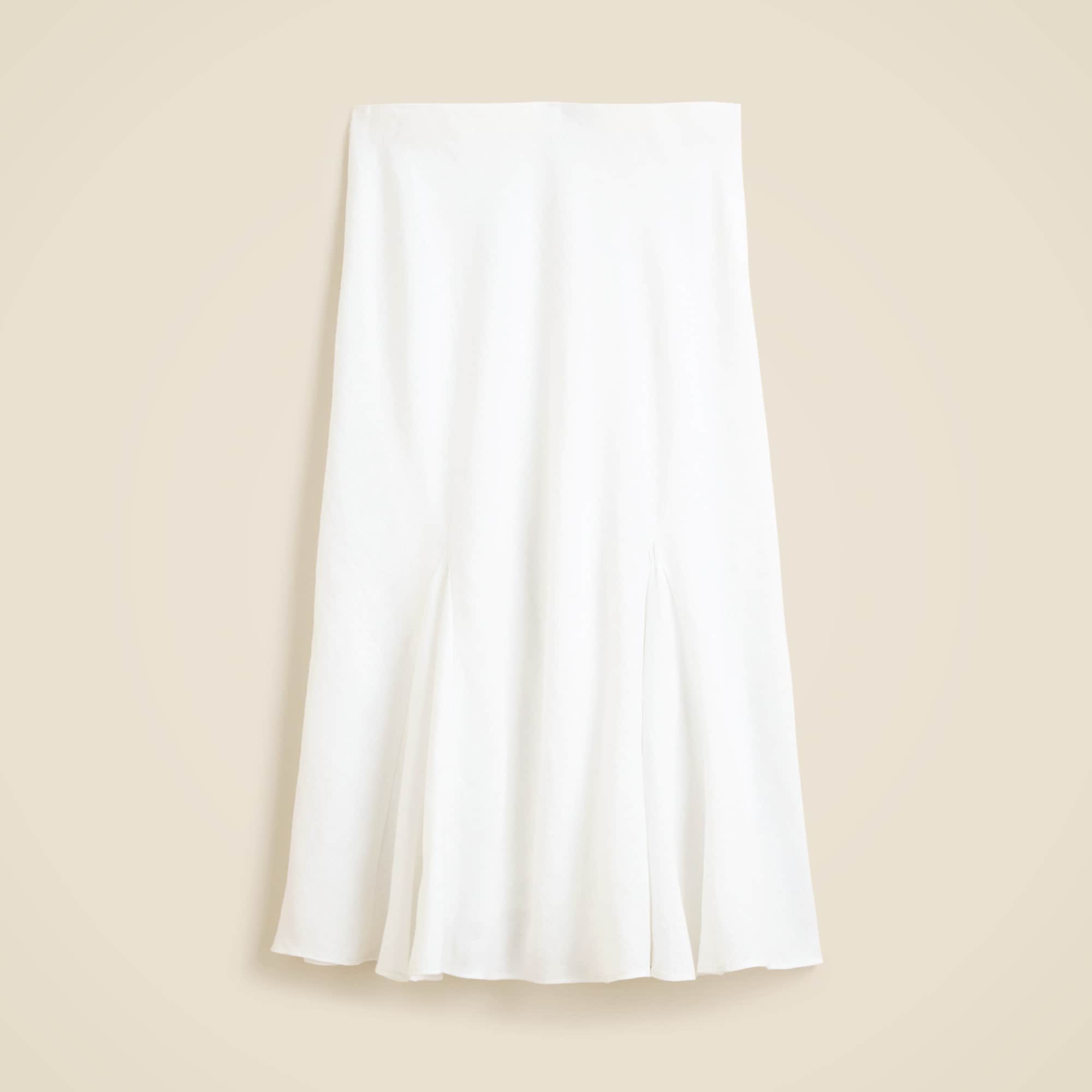 Gwyneth flounce-hem slip skirt in linen from J.Crew - $148