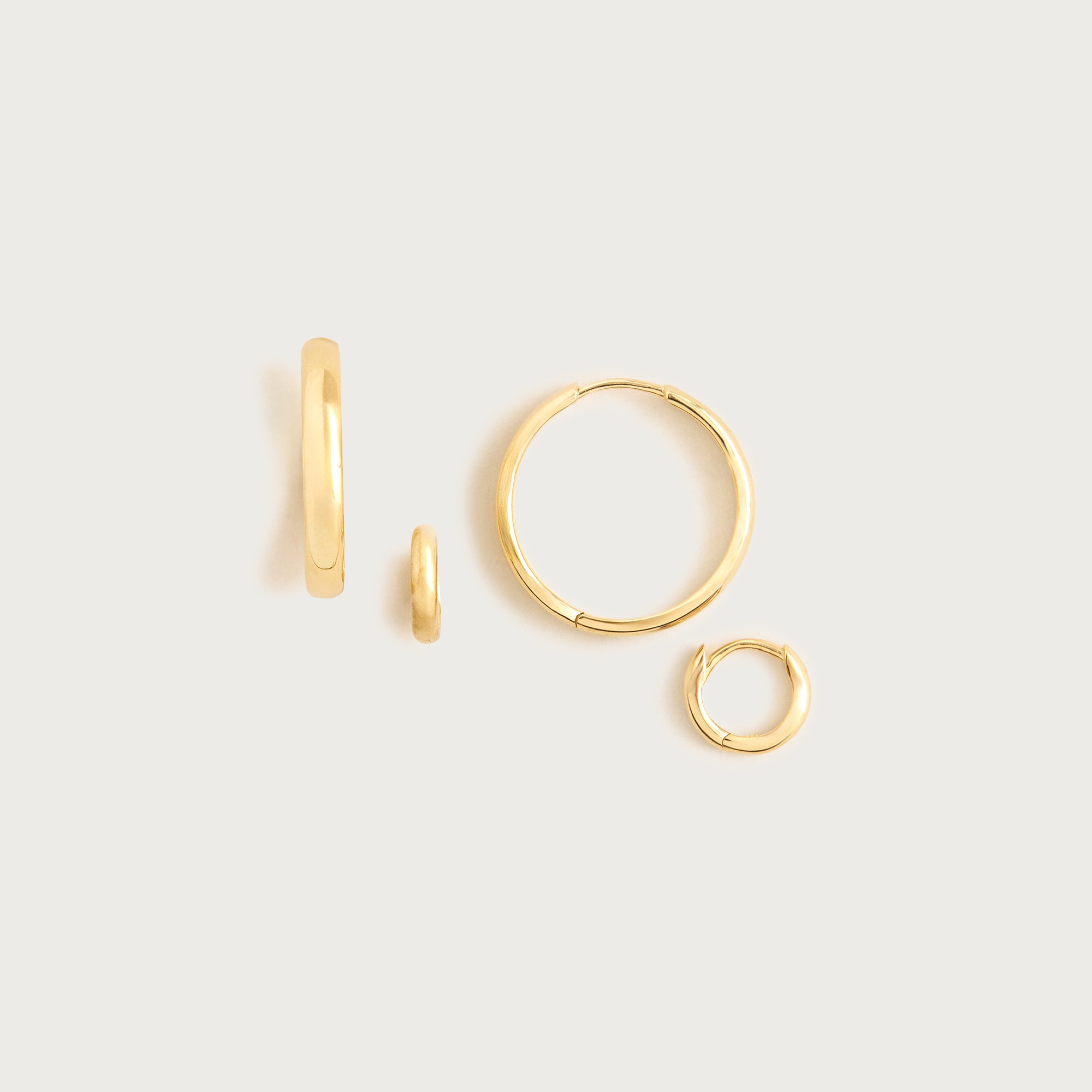 gold vermeil hoop earrings two-pack for women