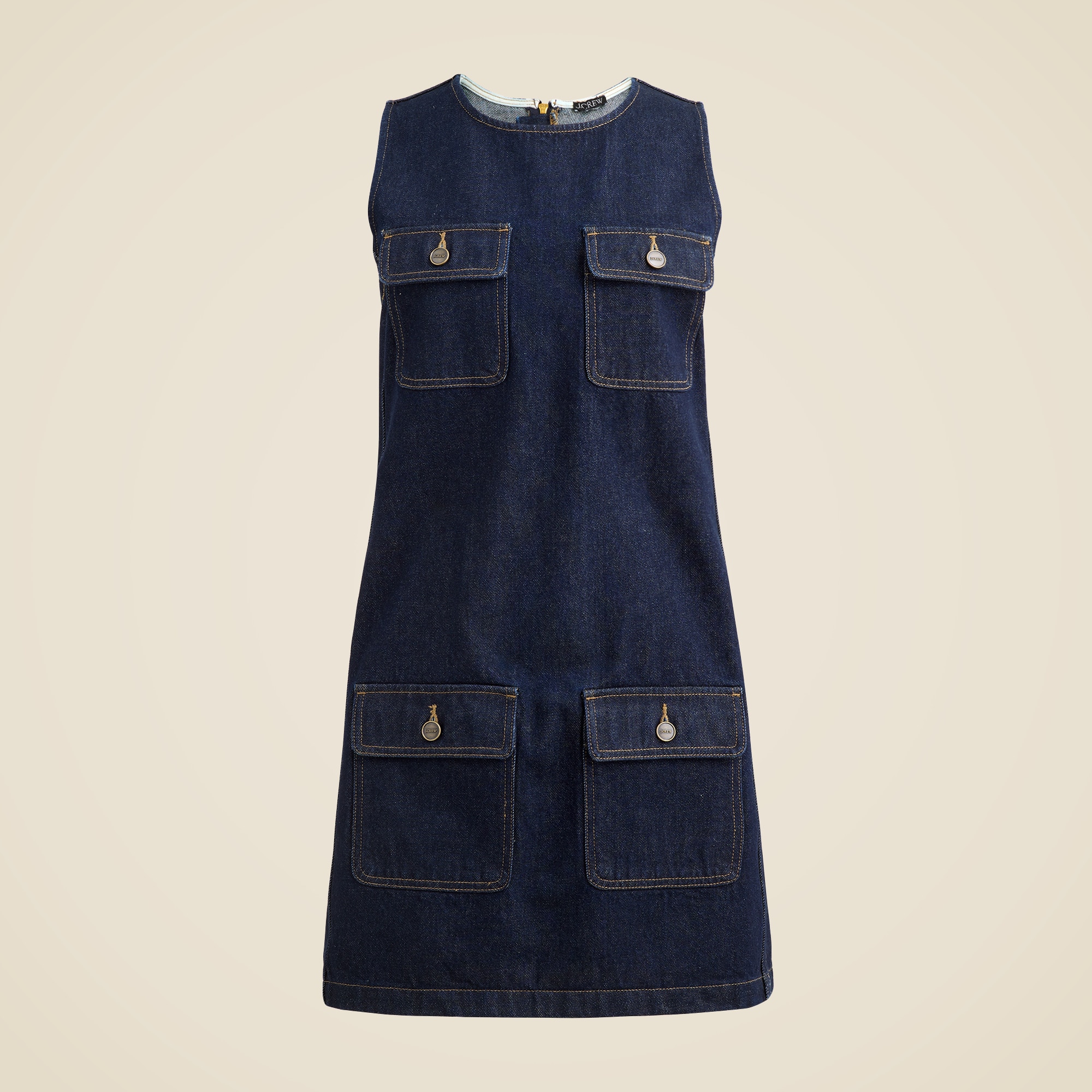 Patch-pocket Shift Dress In Denim For Women | J.Crew