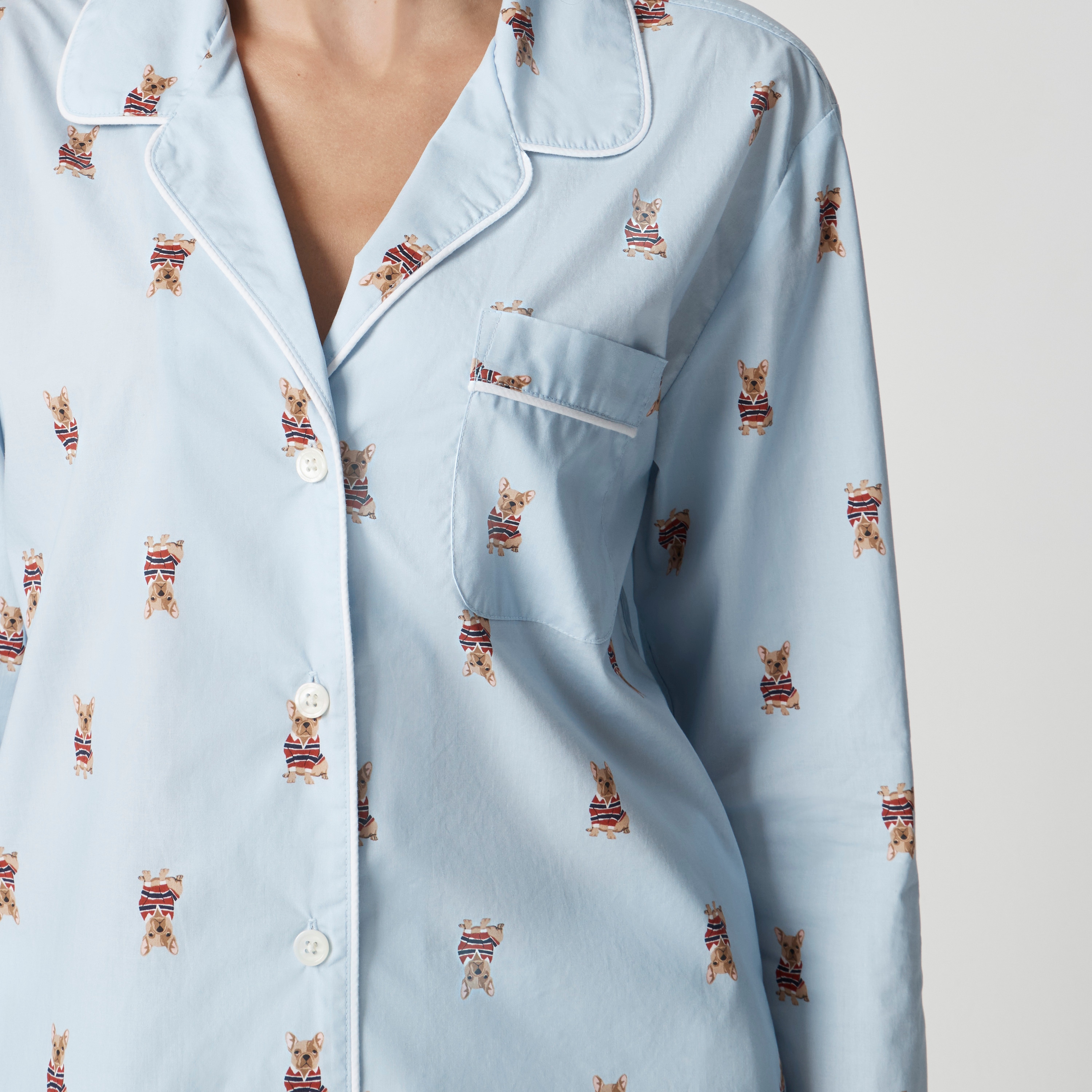Long-sleeve 100% cotton pajama set