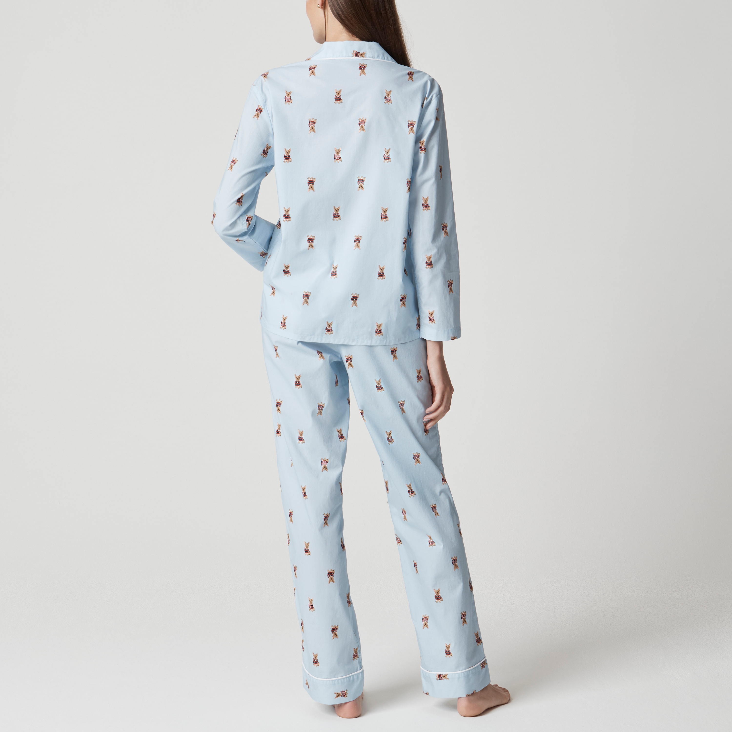 Long-sleeve 100% cotton pajama set