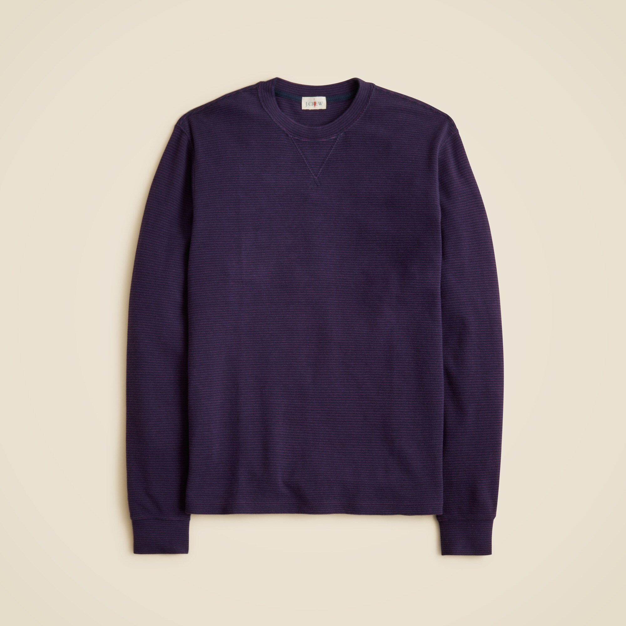 Long-sleeve textured sweater-tee