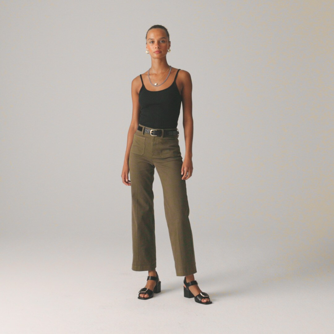 Charley kickout crop pant in chino