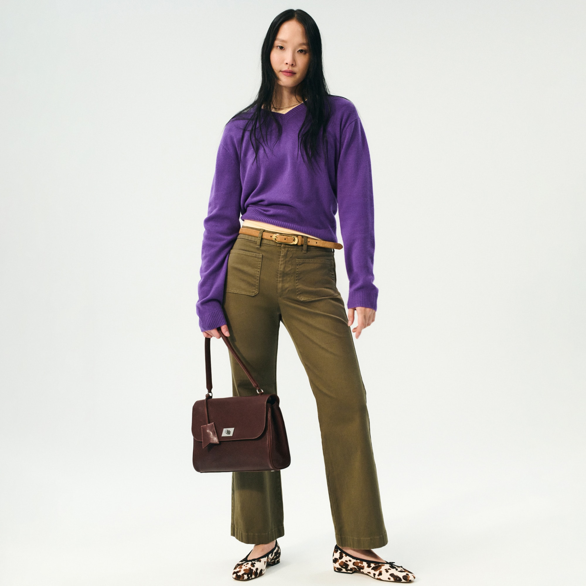 Charley kickout cropped pant in chino